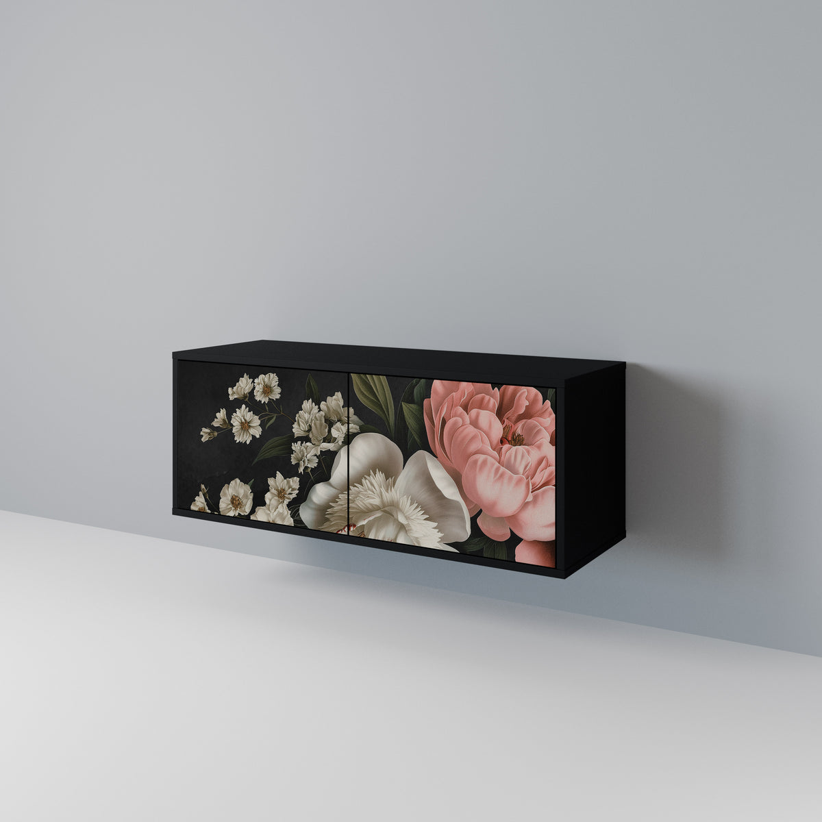 LUSH ELEGANCE Mueble de TV Compacto de 2 puertas