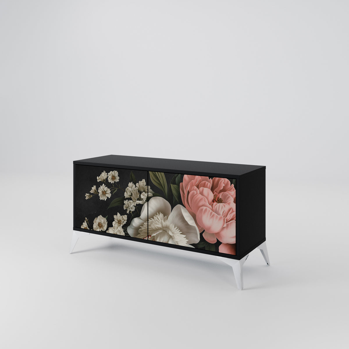 LUSH ELEGANCE Mueble de TV Compacto de 2 puertas