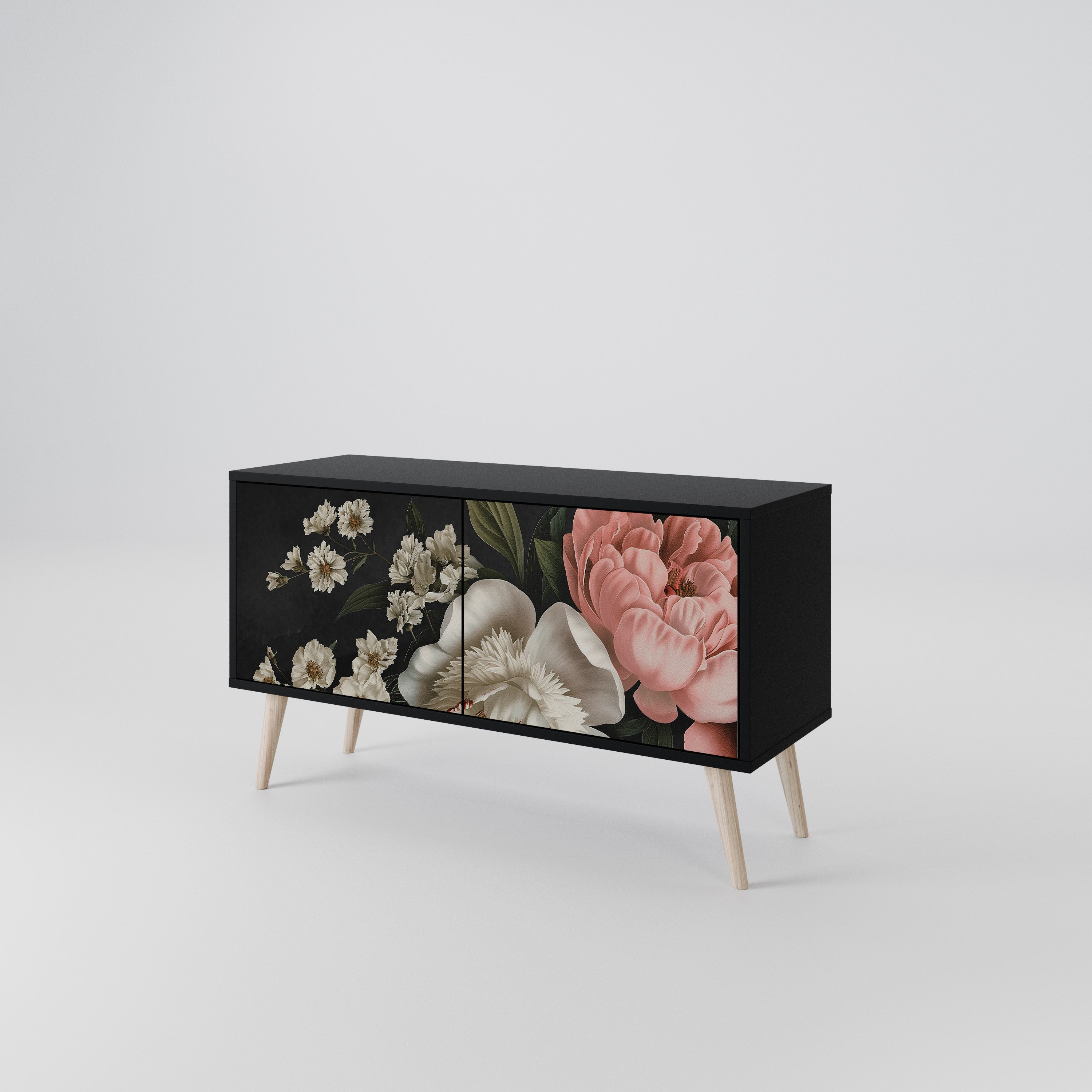 LUSH ELEGANCE Mueble de TV Compacto de 2 puertas