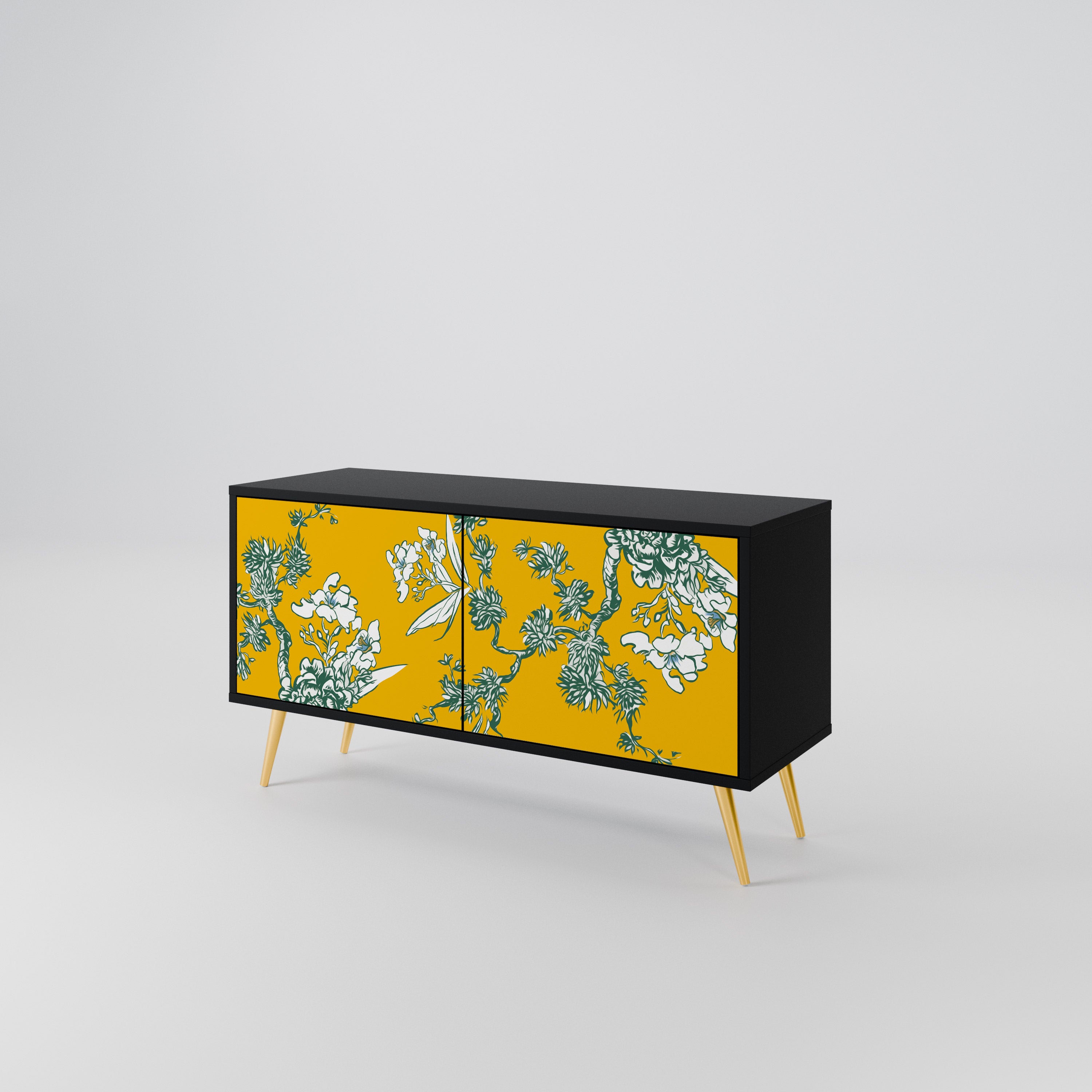 YELLOW CHINOISERIE Mueble de TV Compacto de 2 puertas