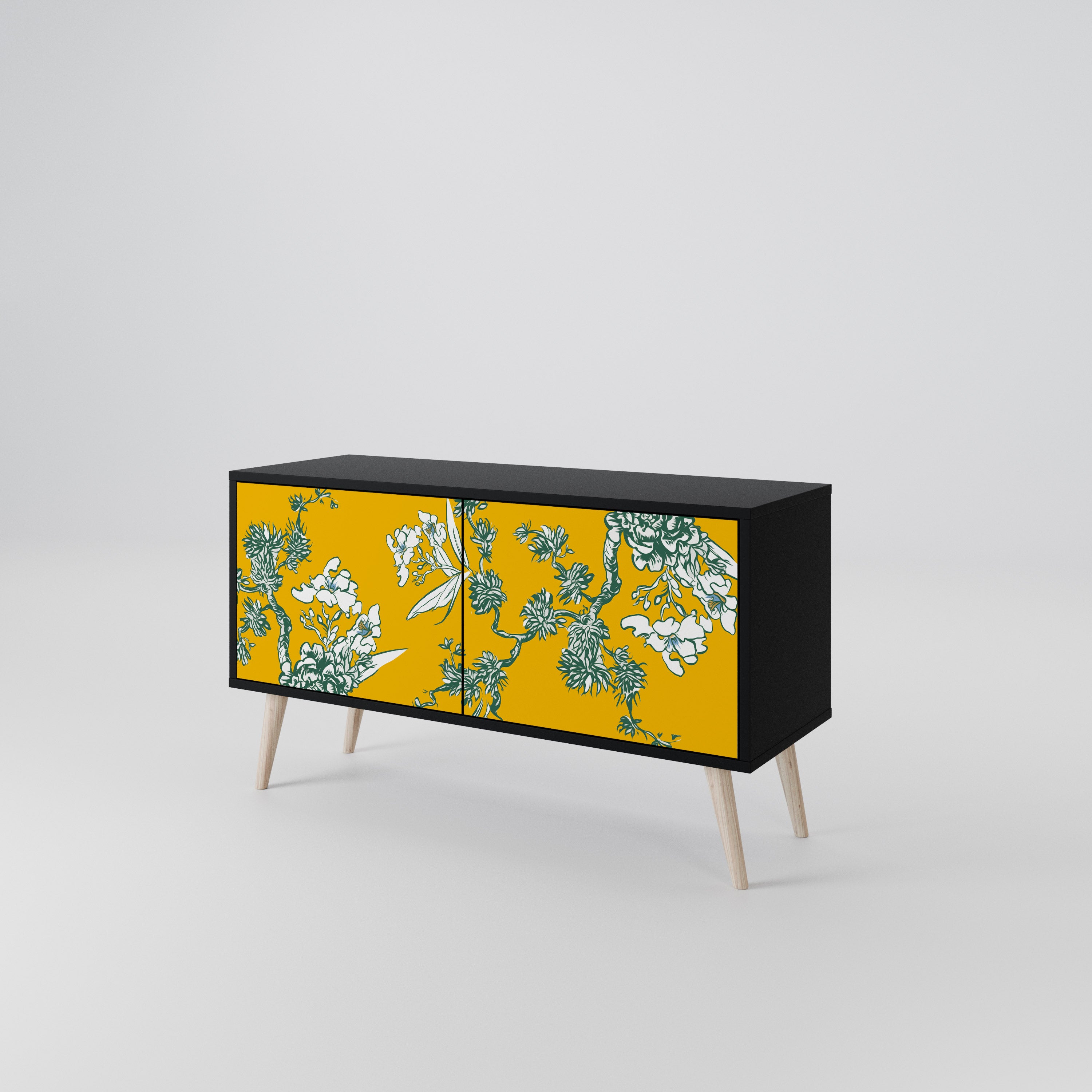 YELLOW CHINOISERIE Mueble de TV Compacto de 2 puertas