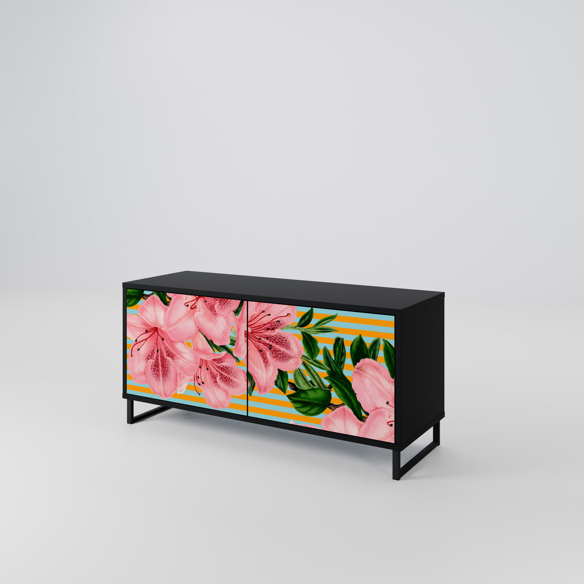 FRAGILE BEAUTY Mueble de TV Compacto de 2 puertas