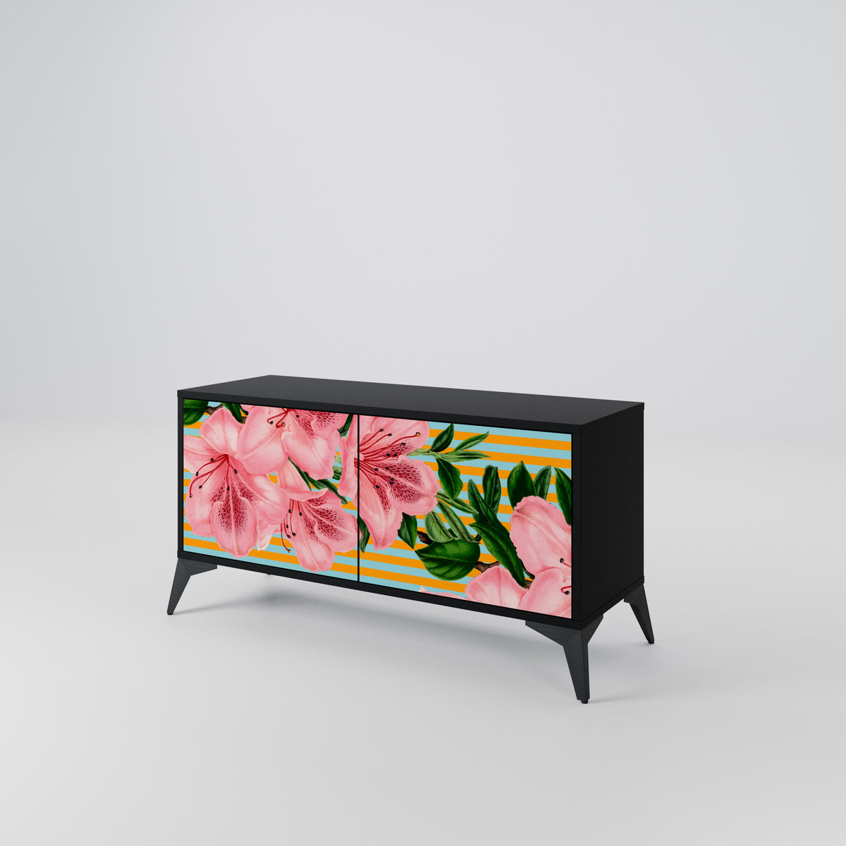 FRAGILE BEAUTY Mueble de TV Compacto de 2 puertas