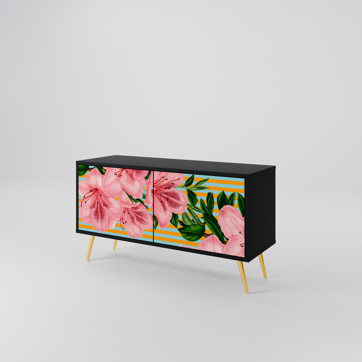 FRAGILE BEAUTY Mueble de TV Compacto de 2 puertas