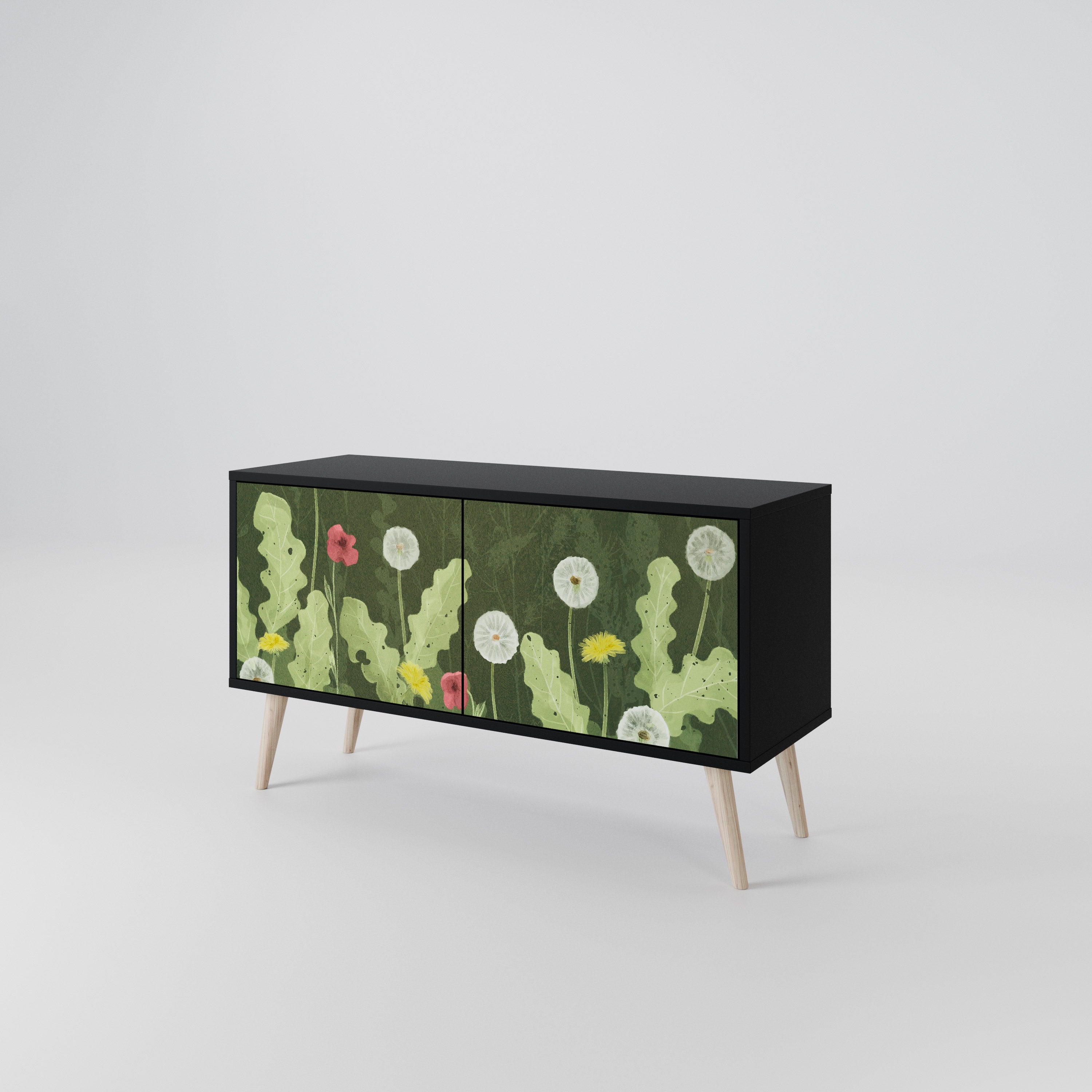 DANDELION AMUSE Mueble de TV Compacto de 2 puertas