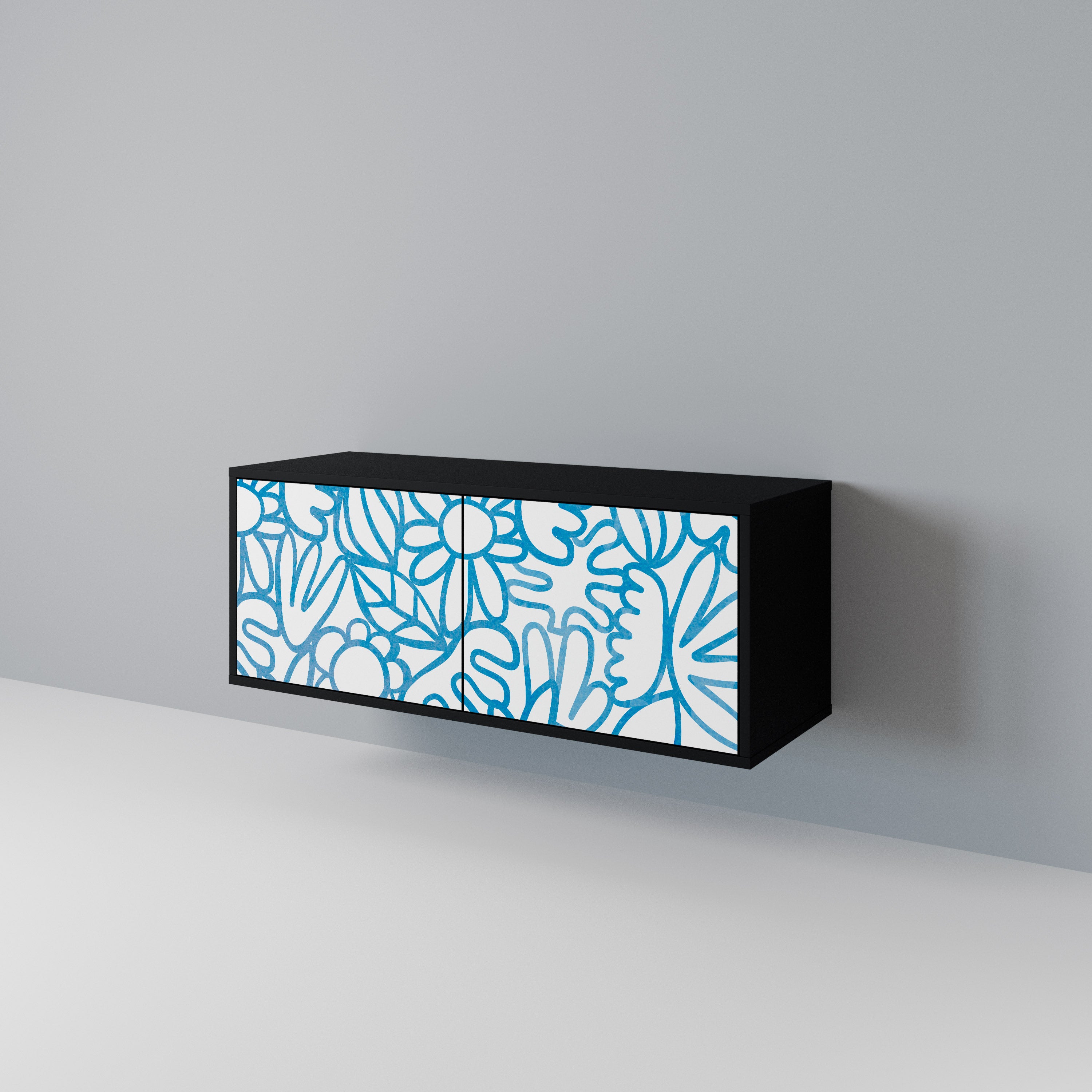 BLOOMY MORNING Mueble de TV Compacto de 2 puertas