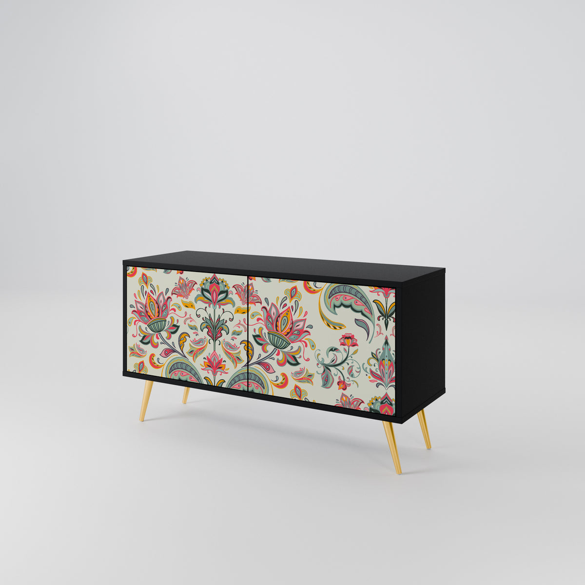ORGANIC FOLKLORE Mueble de TV Compacto de 2 puertas