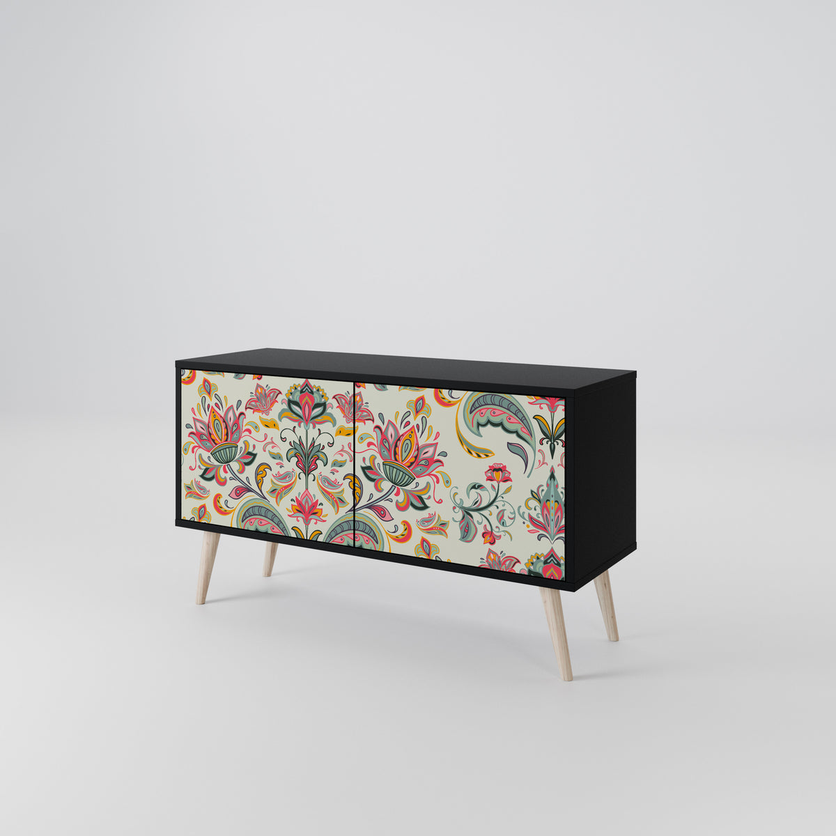 ORGANIC FOLKLORE Mueble de TV Compacto de 2 puertas