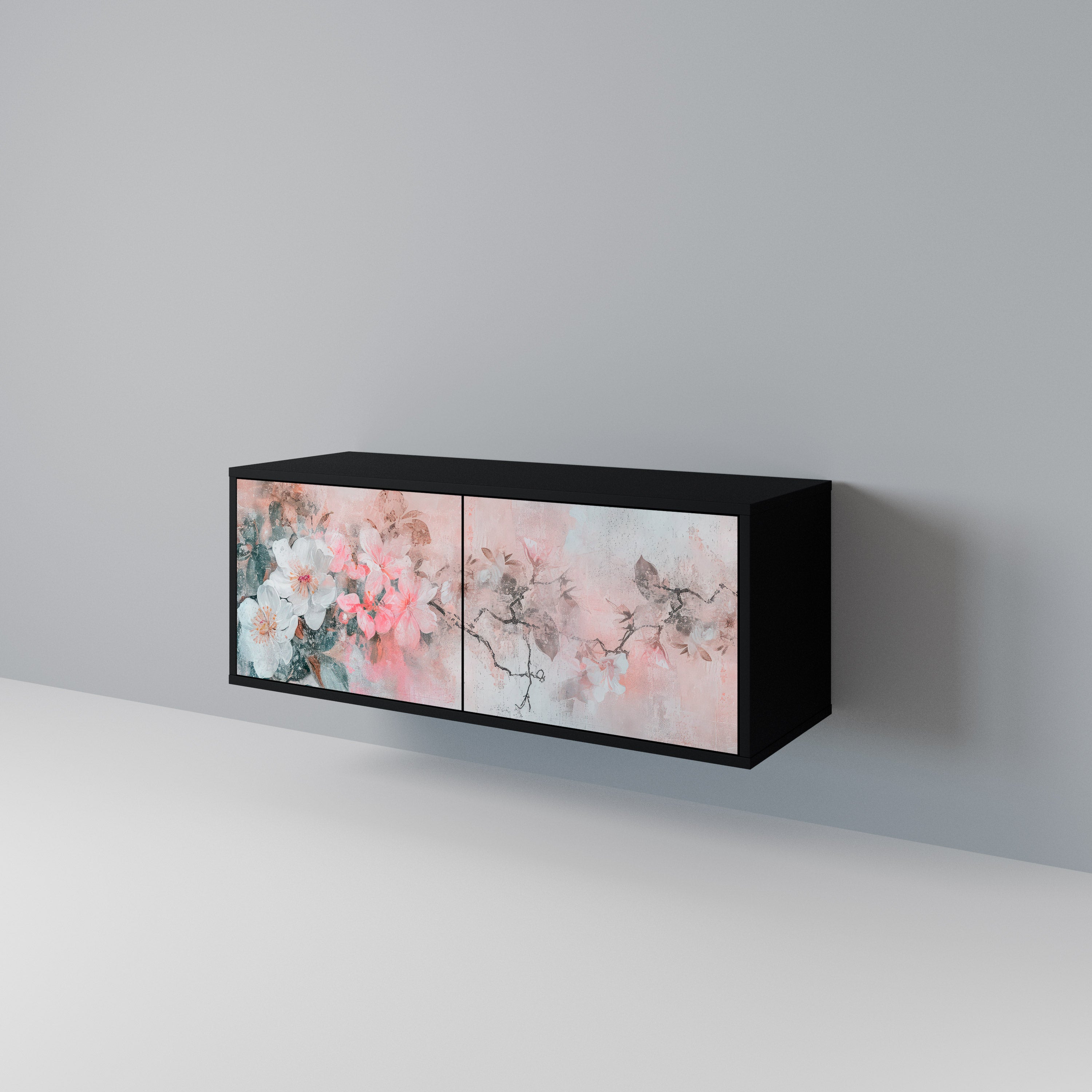 CHERRY BLOSSOM Mueble de TV Compacto de 2 puertas
