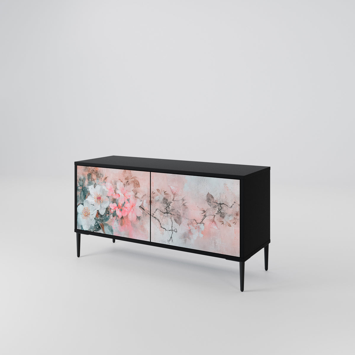 CHERRY BLOSSOM Mueble de TV Compacto de 2 puertas