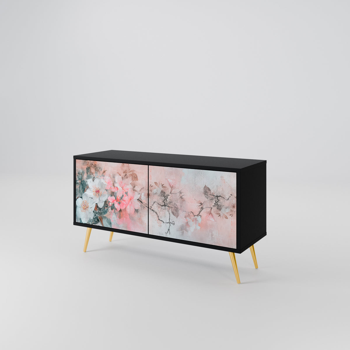 CHERRY BLOSSOM Mueble de TV Compacto de 2 puertas