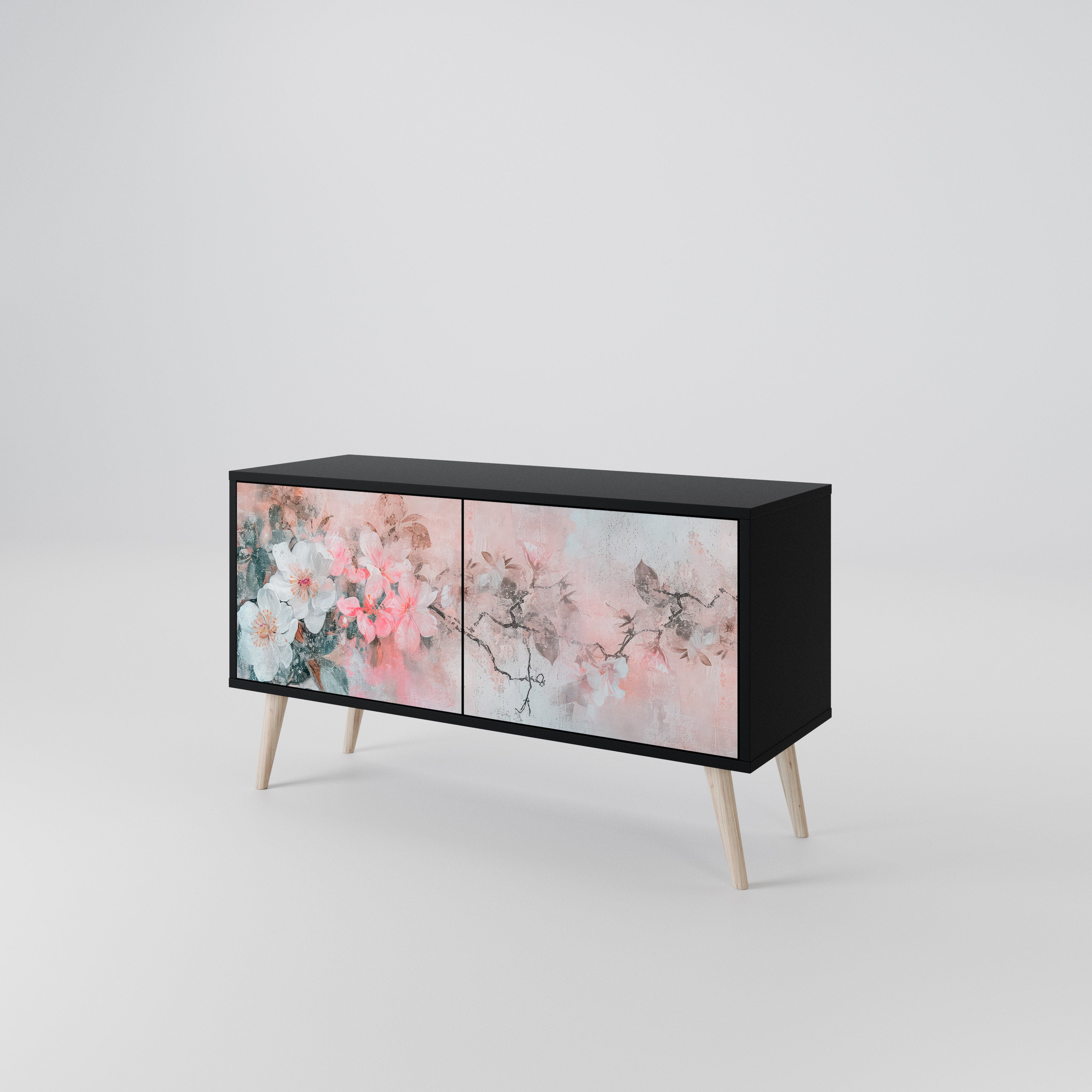 CHERRY BLOSSOM Mueble de TV Compacto de 2 puertas