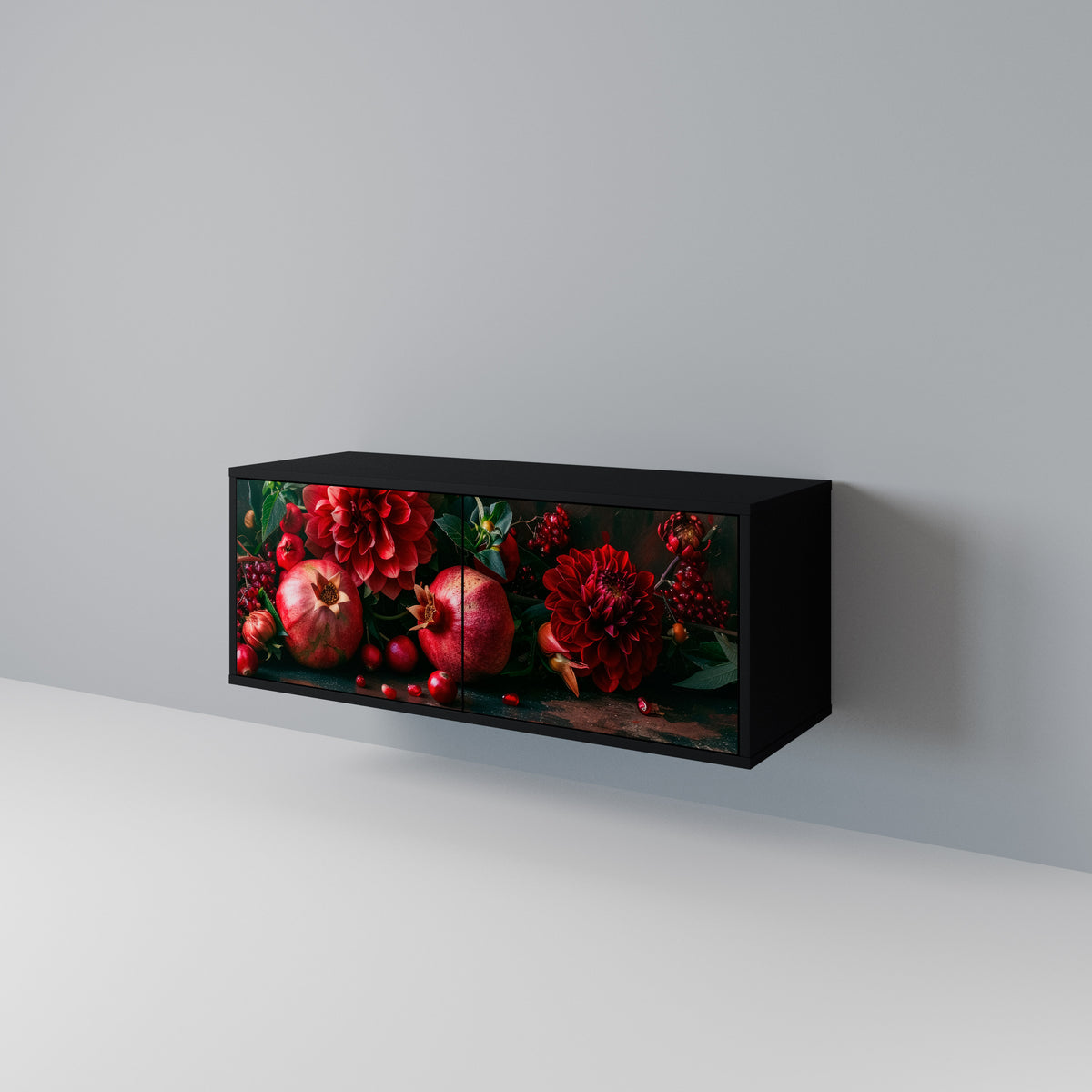 DAHLIAS AND POMEGRANATES Mueble de TV Compacto de 2 puertas