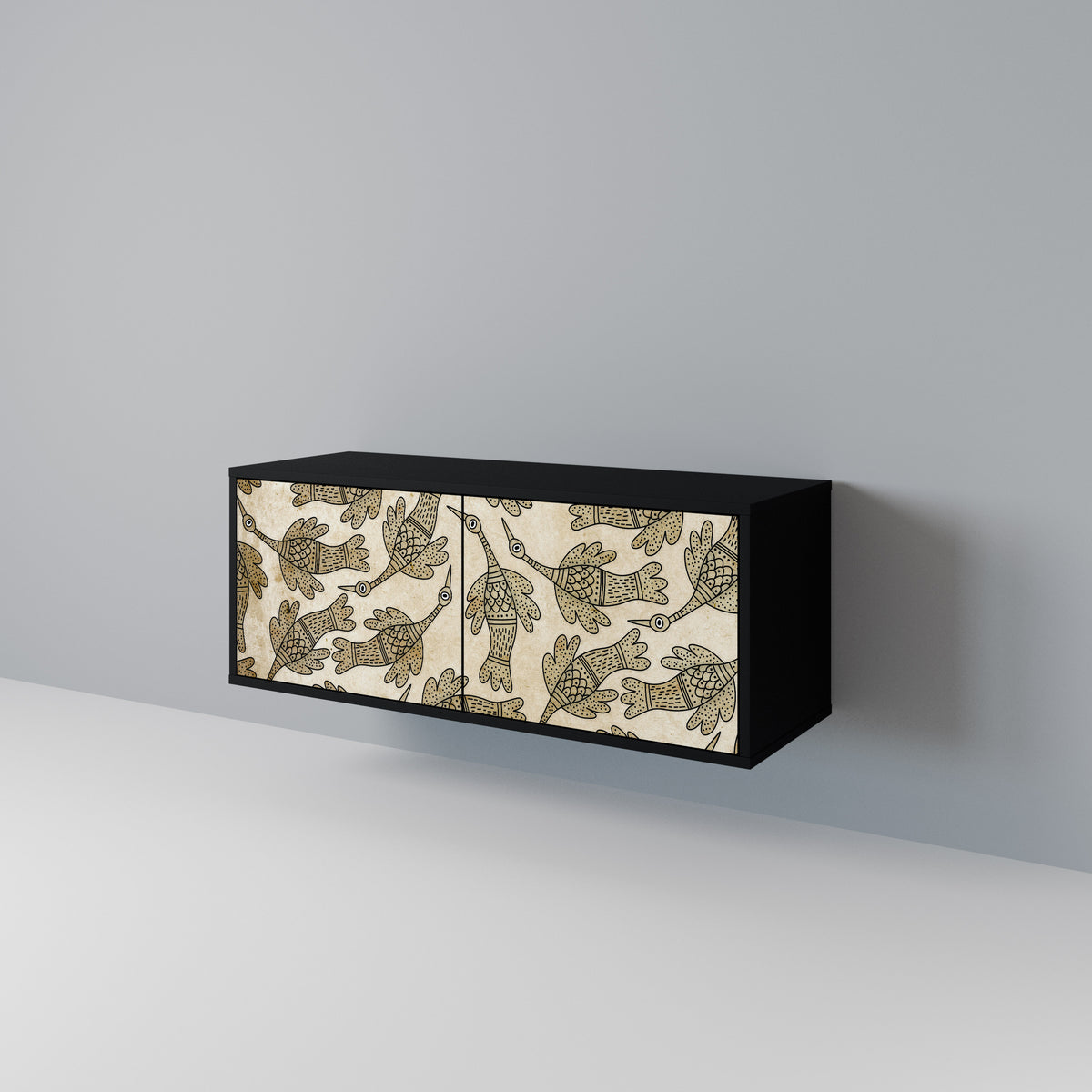 ALMONDINE SONGBIRD Mueble de TV Compacto de 2 puertas