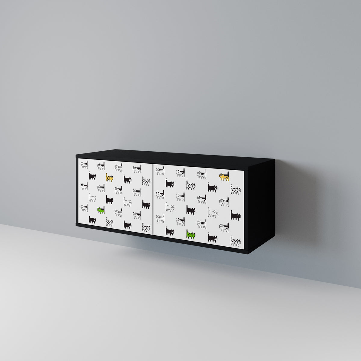 CATS COMPILATION Mueble de TV Compacto de 2 puertas