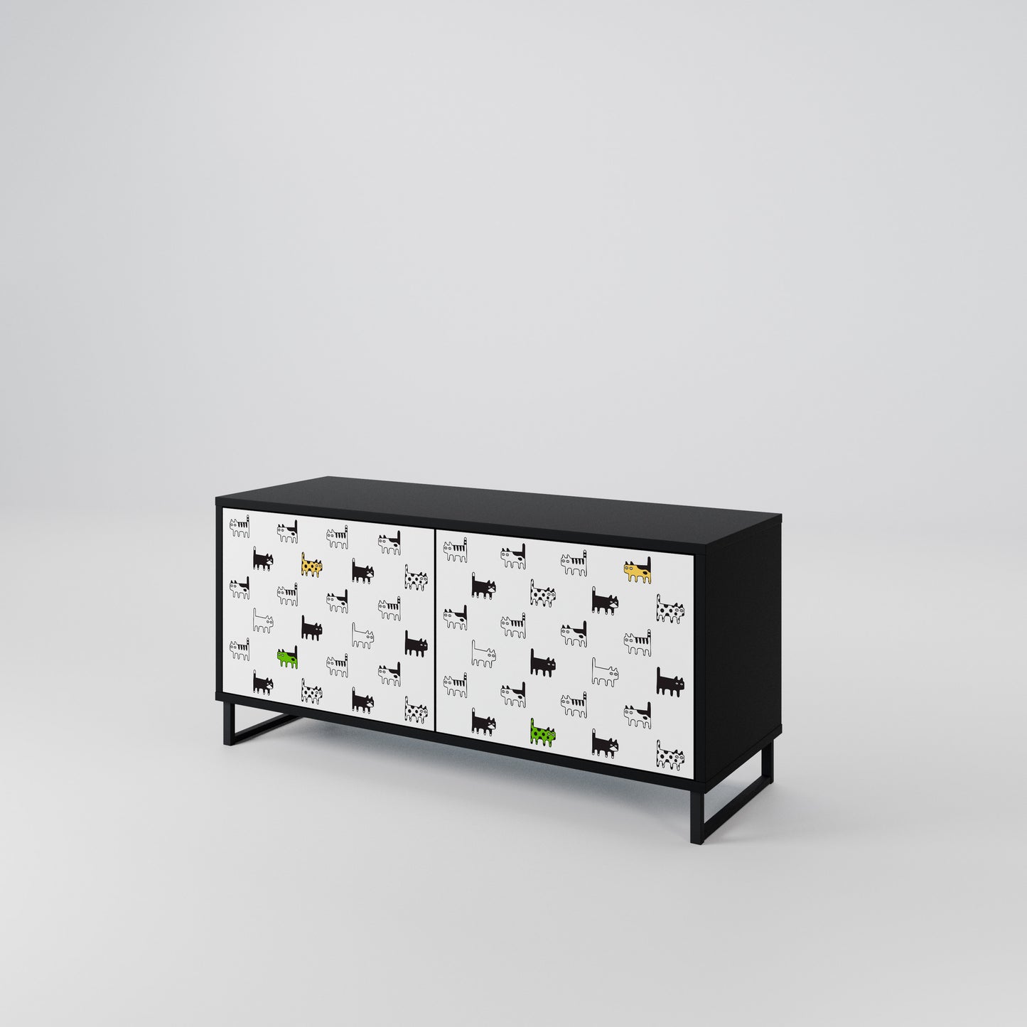 CATS COMPILATION Mueble de TV Compacto de 2 puertas