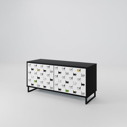 CATS COMPILATION Mueble de TV Compacto de 2 puertas