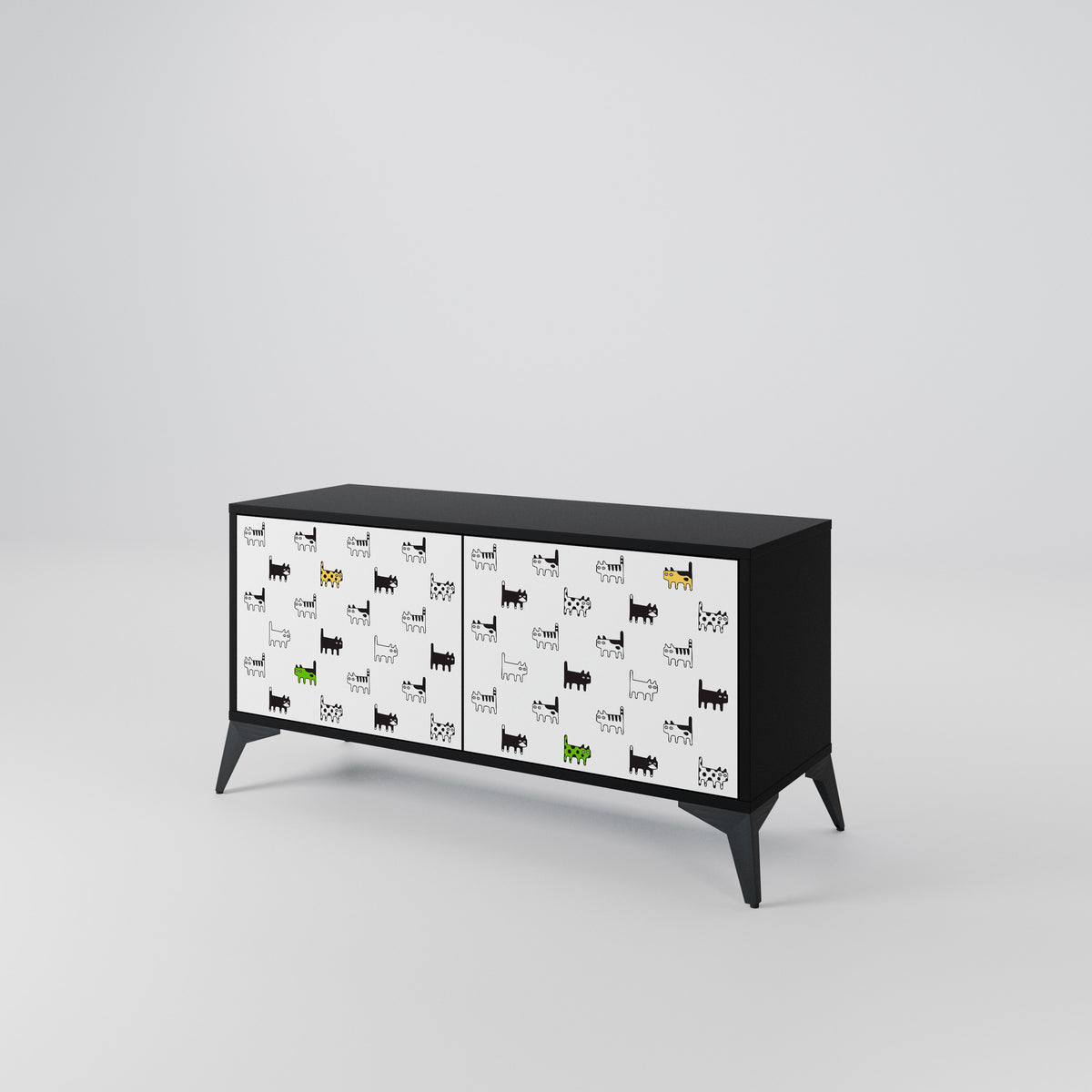 CATS COMPILATION Mueble de TV Compacto de 2 puertas