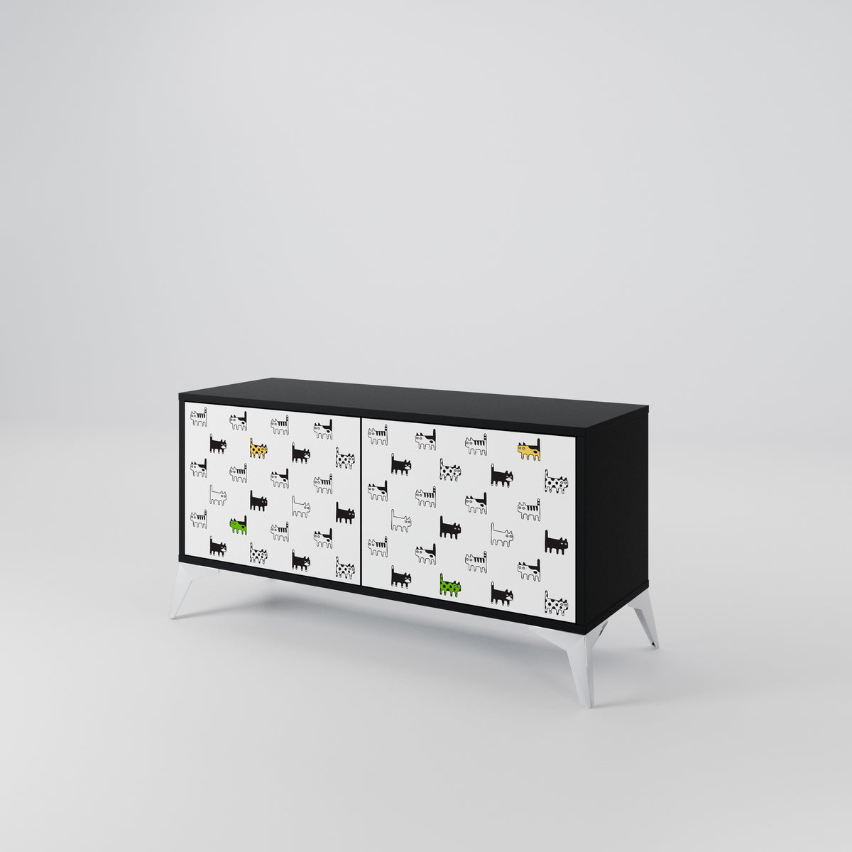 CATS COMPILATION Mueble de TV Compacto de 2 puertas