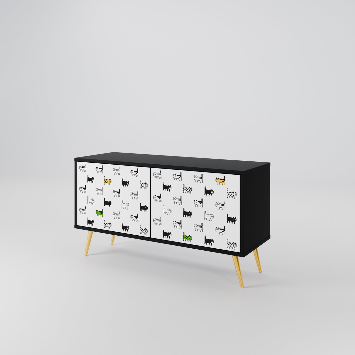 CATS COMPILATION Mueble de TV Compacto de 2 puertas