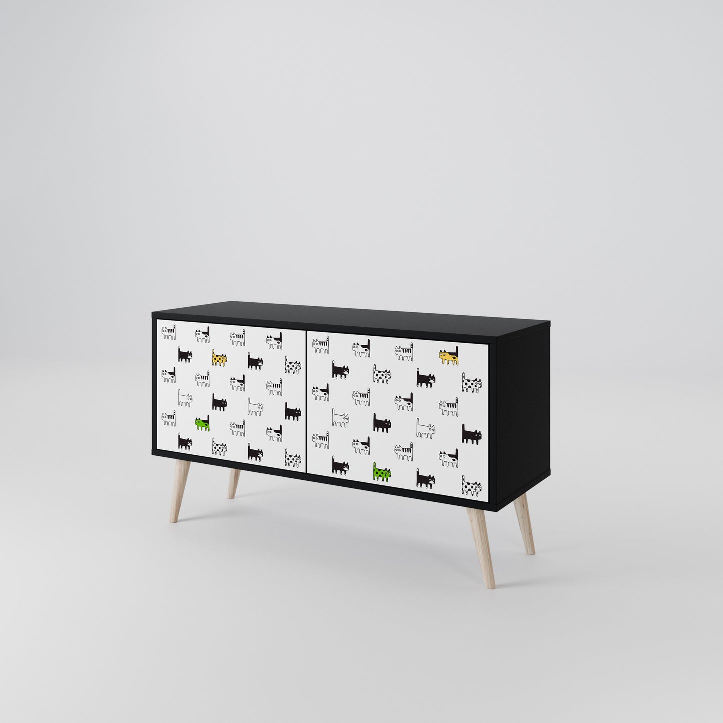 CATS COMPILATION Mueble de TV Compacto de 2 puertas