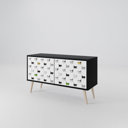 CATS COMPILATION Mueble de TV Compacto de 2 puertas