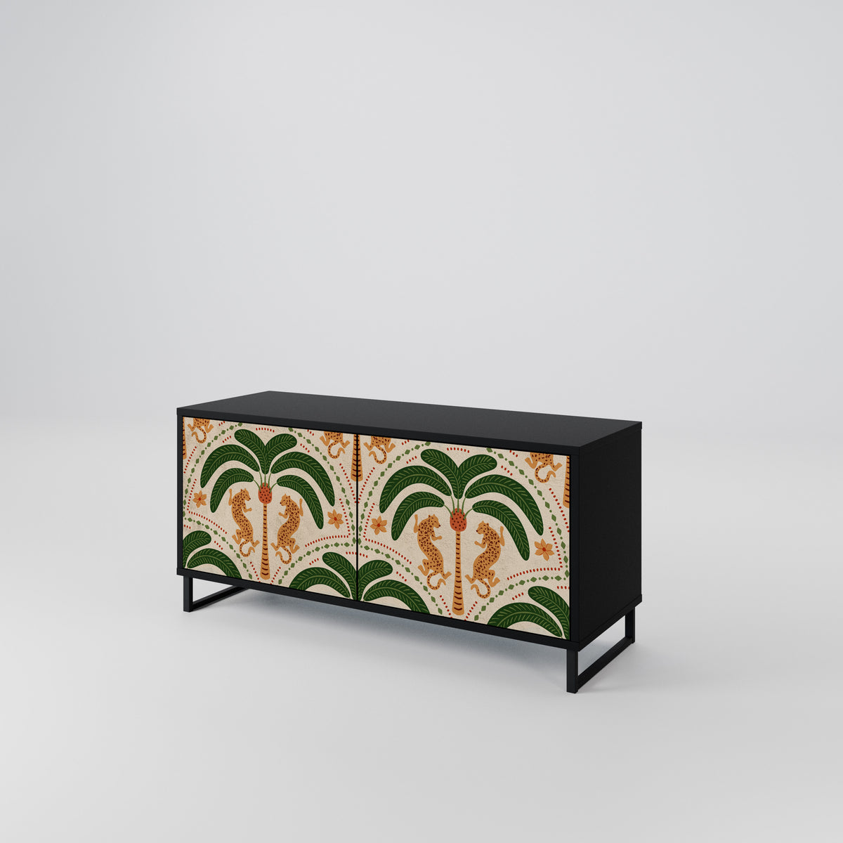 DANCING PREDATORS Mueble de TV Compacto de 2 puertas