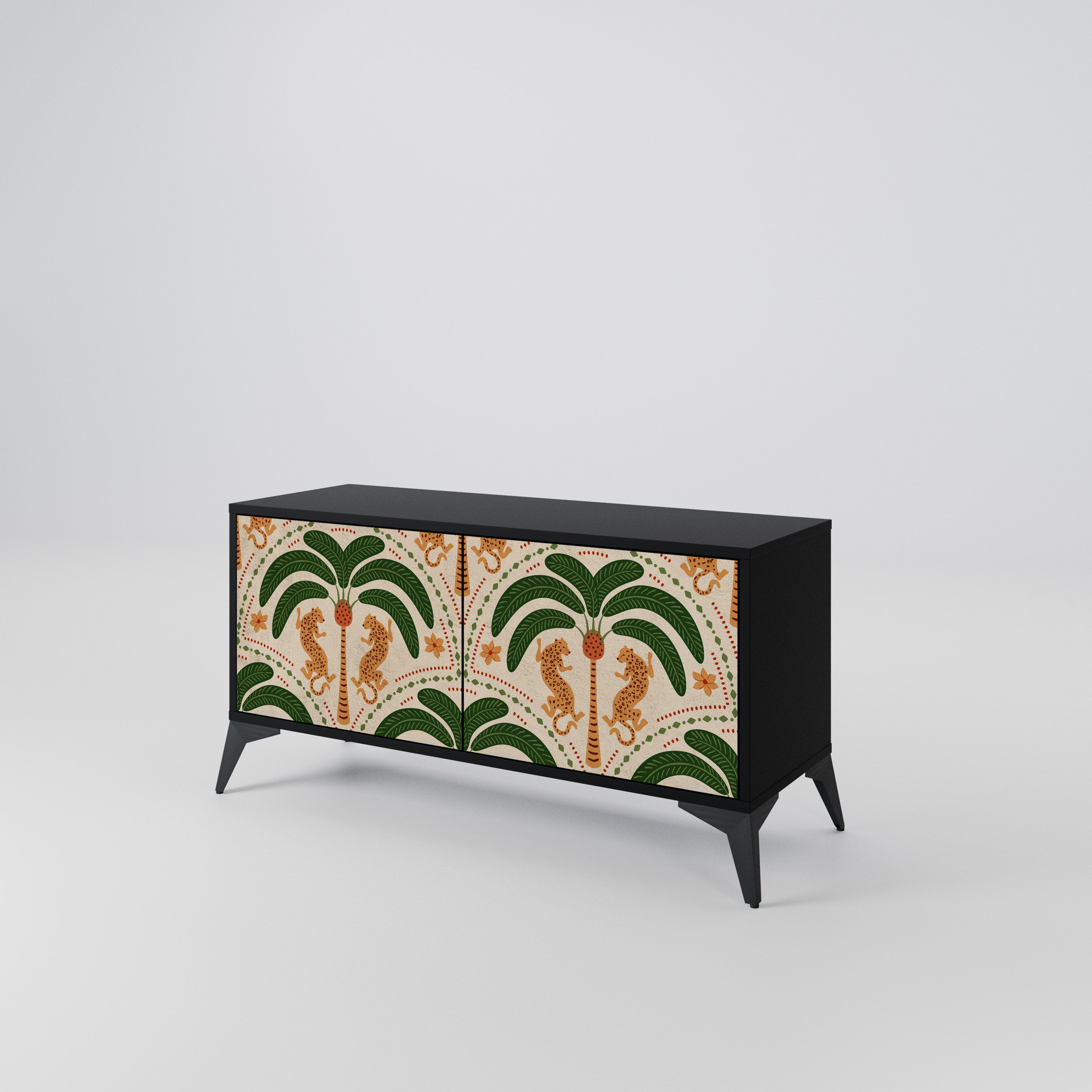 DANCING PREDATORS Mueble de TV Compacto de 2 puertas