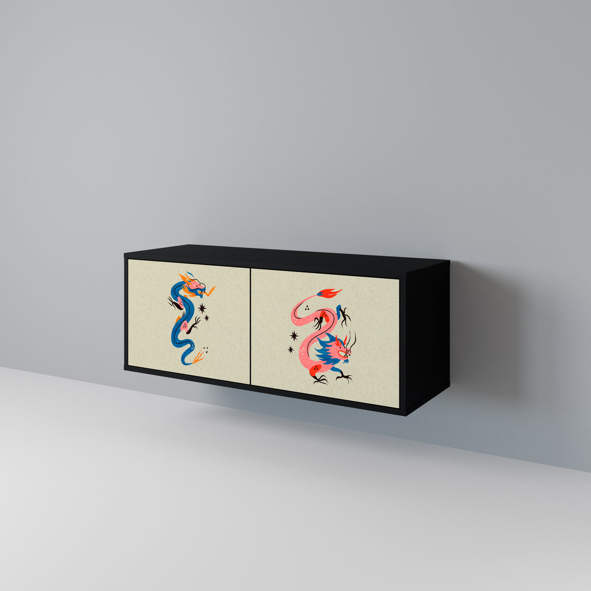 MYTHOLOGICAL CREATURES Mueble de TV Compacto de 2 puertas