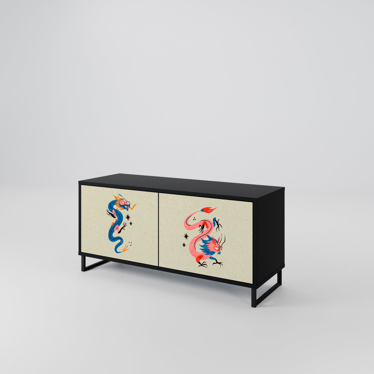 MYTHOLOGICAL CREATURES Mueble de TV Compacto de 2 puertas
