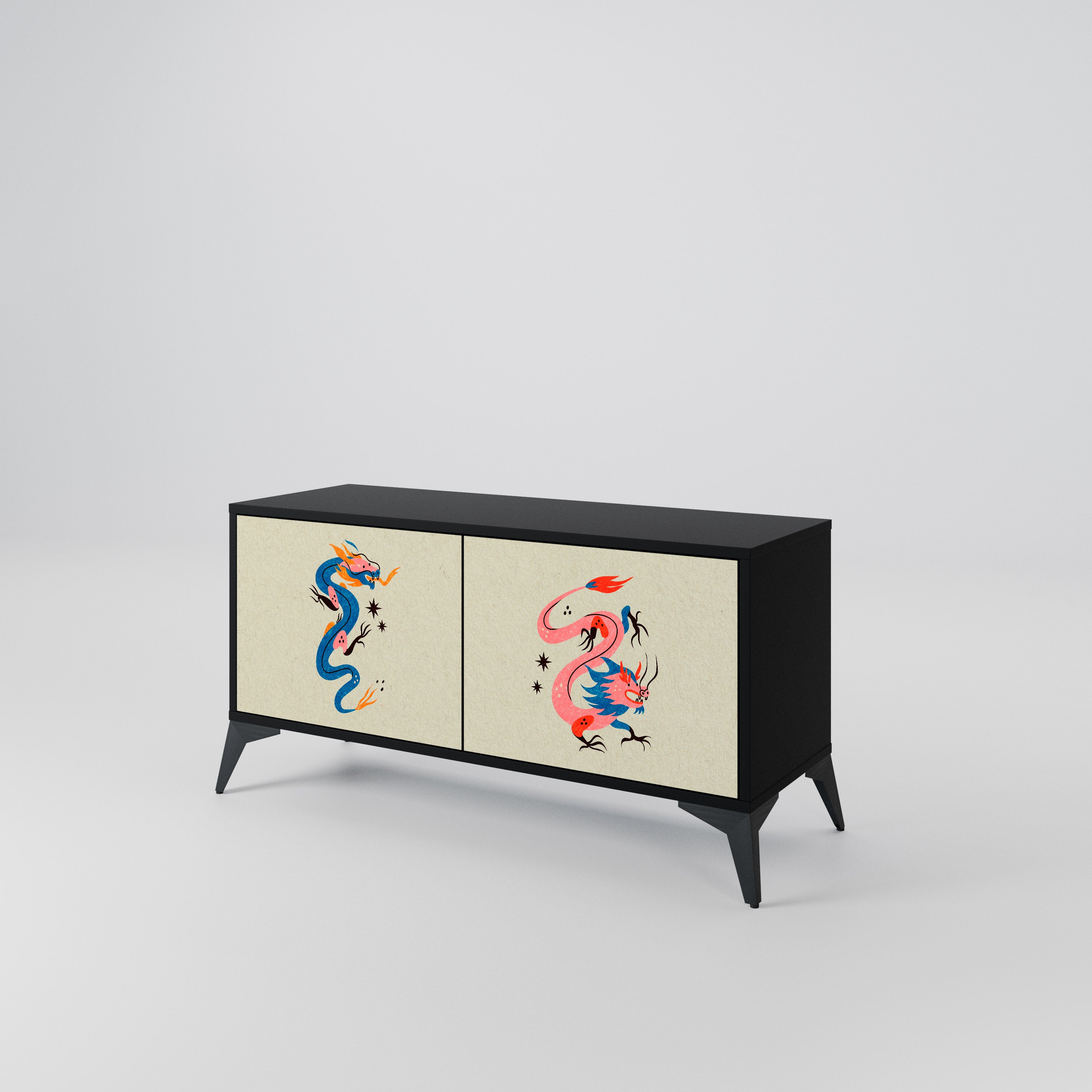 MYTHOLOGICAL CREATURES Mueble de TV Compacto de 2 puertas