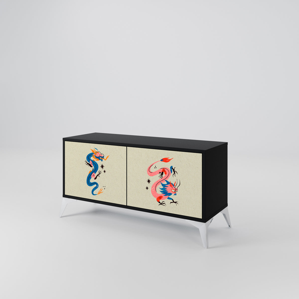 MYTHOLOGICAL CREATURES Mueble de TV Compacto de 2 puertas