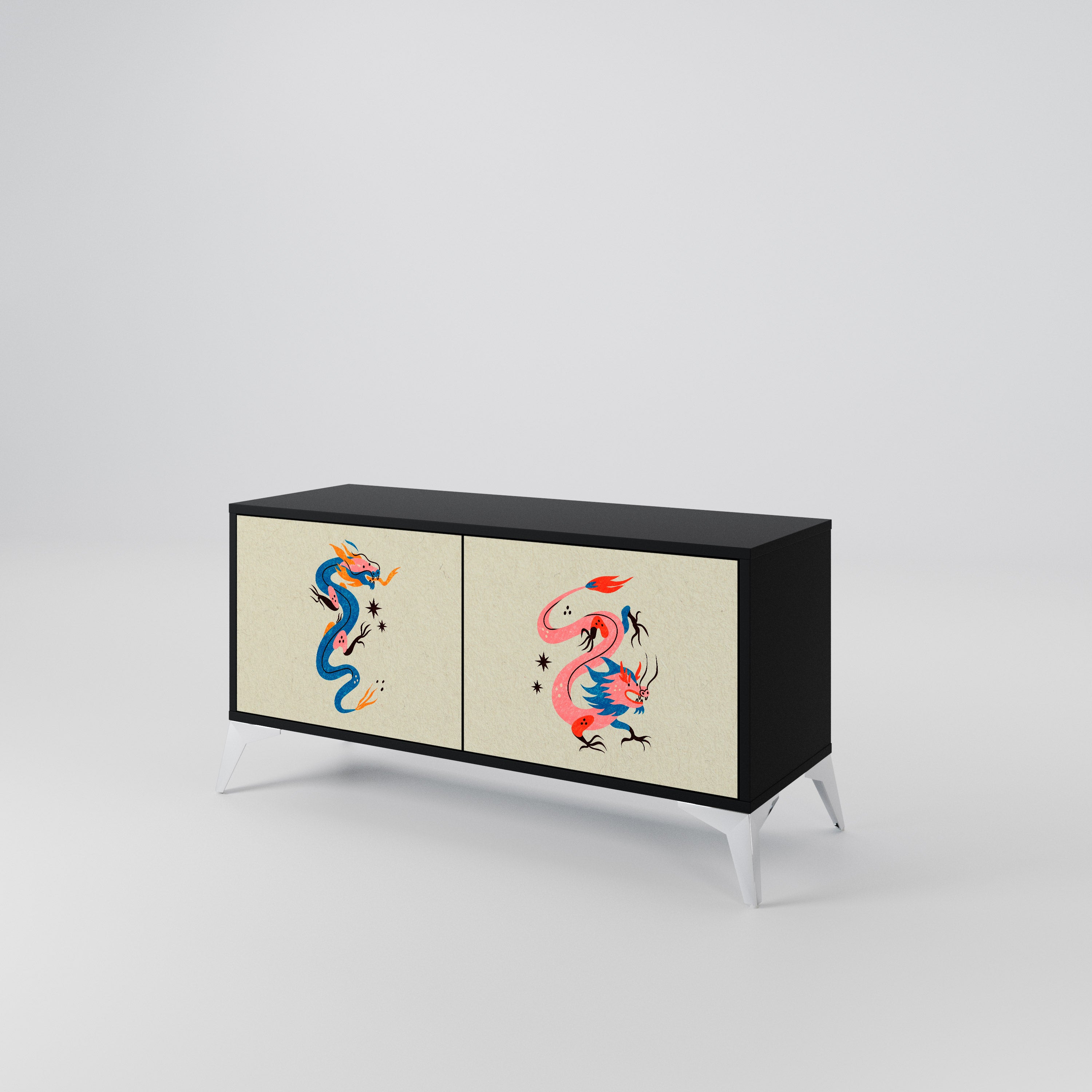 MYTHOLOGICAL CREATURES Mueble de TV Compacto de 2 puertas