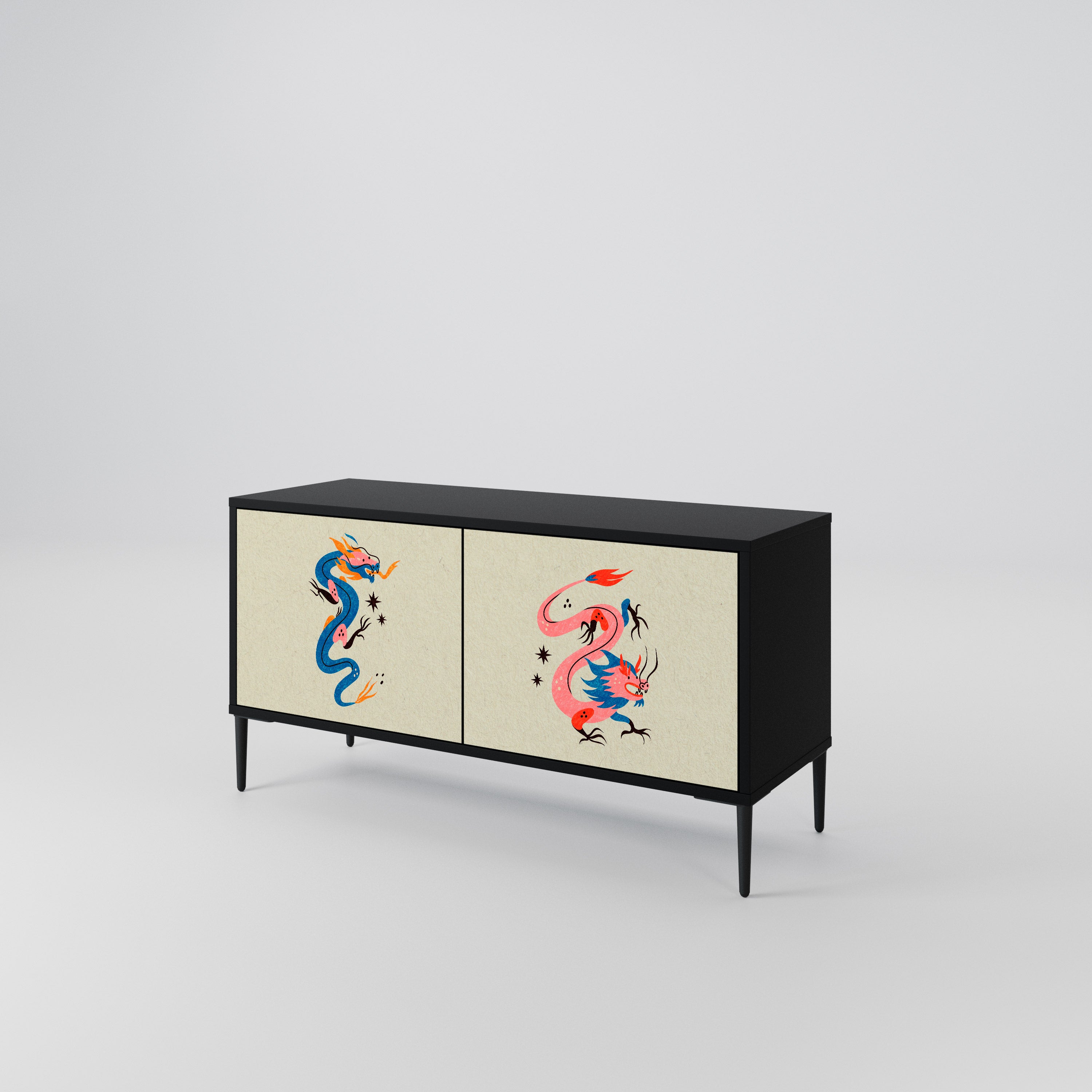 MYTHOLOGICAL CREATURES Mueble de TV Compacto de 2 puertas