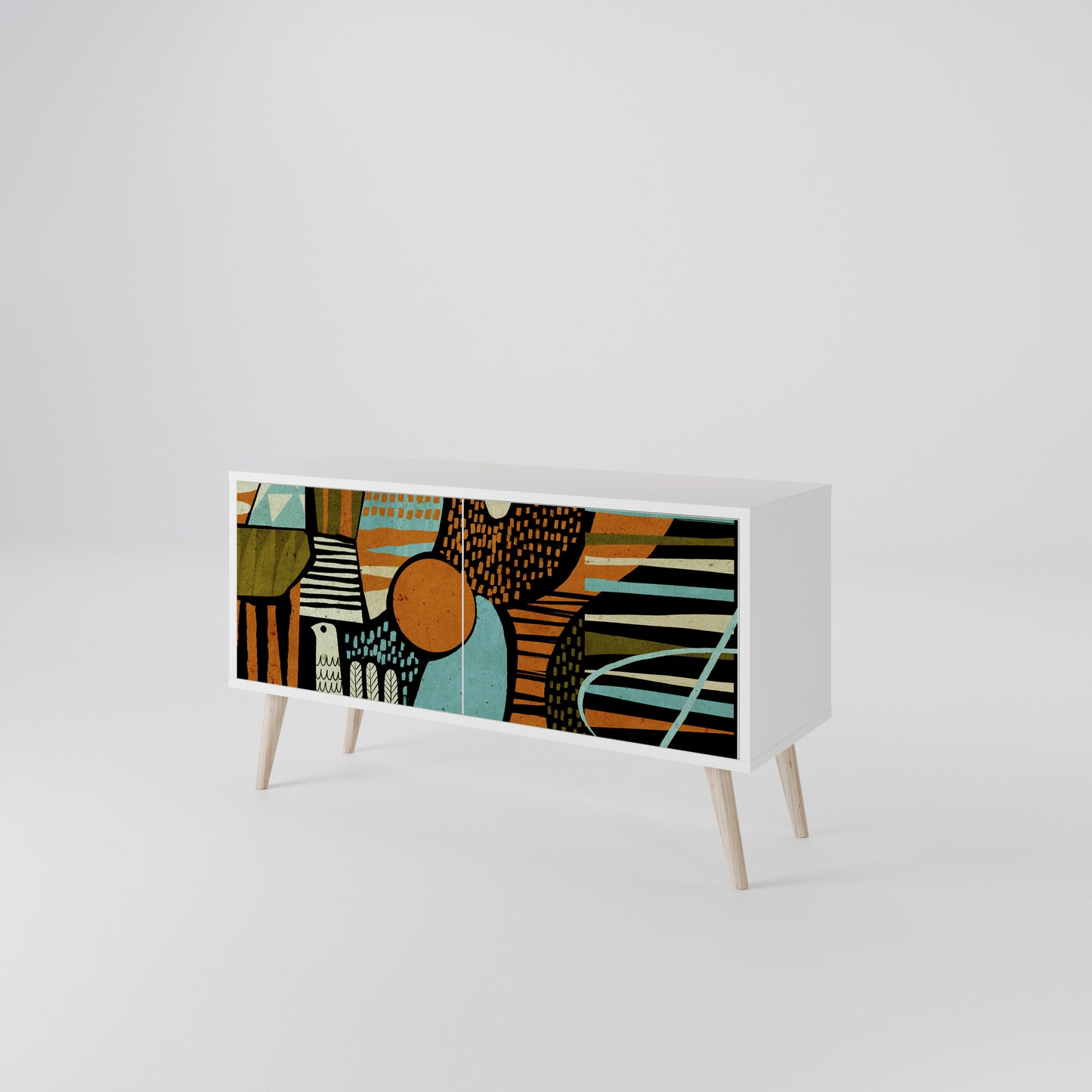 GEODE GLIMMER Mueble de TV Compacto de 2 puertas