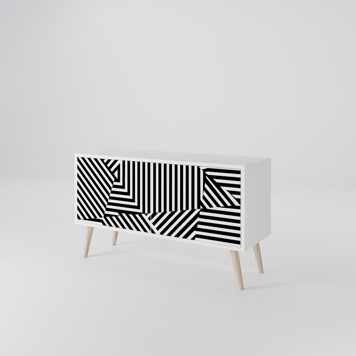 ILLUSIONARY LATTICE Mueble de TV Compacto de 2 puertas