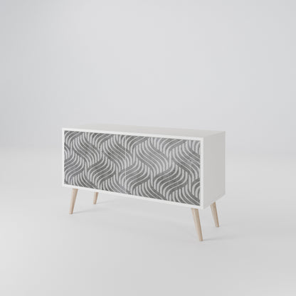 CONCRETE MOVEMENT Mueble de TV Compacto de 2 puertas