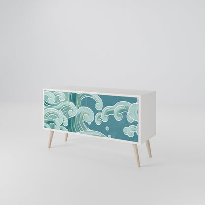 ASIAN SWAY Mueble de TV Compacto de 2 puertas