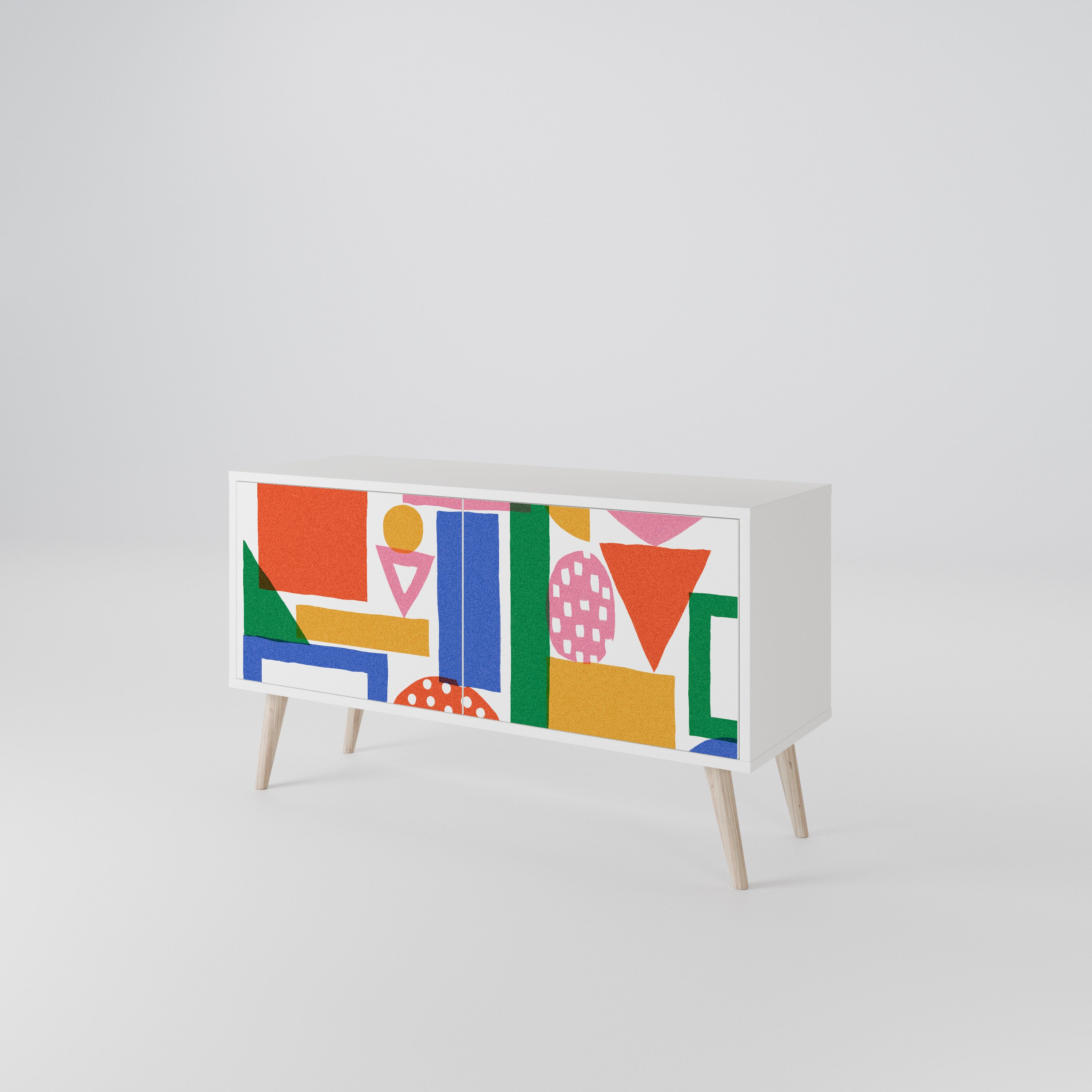 GEOMETRIC GLIMMER Mueble de TV Compacto de 2 puertas