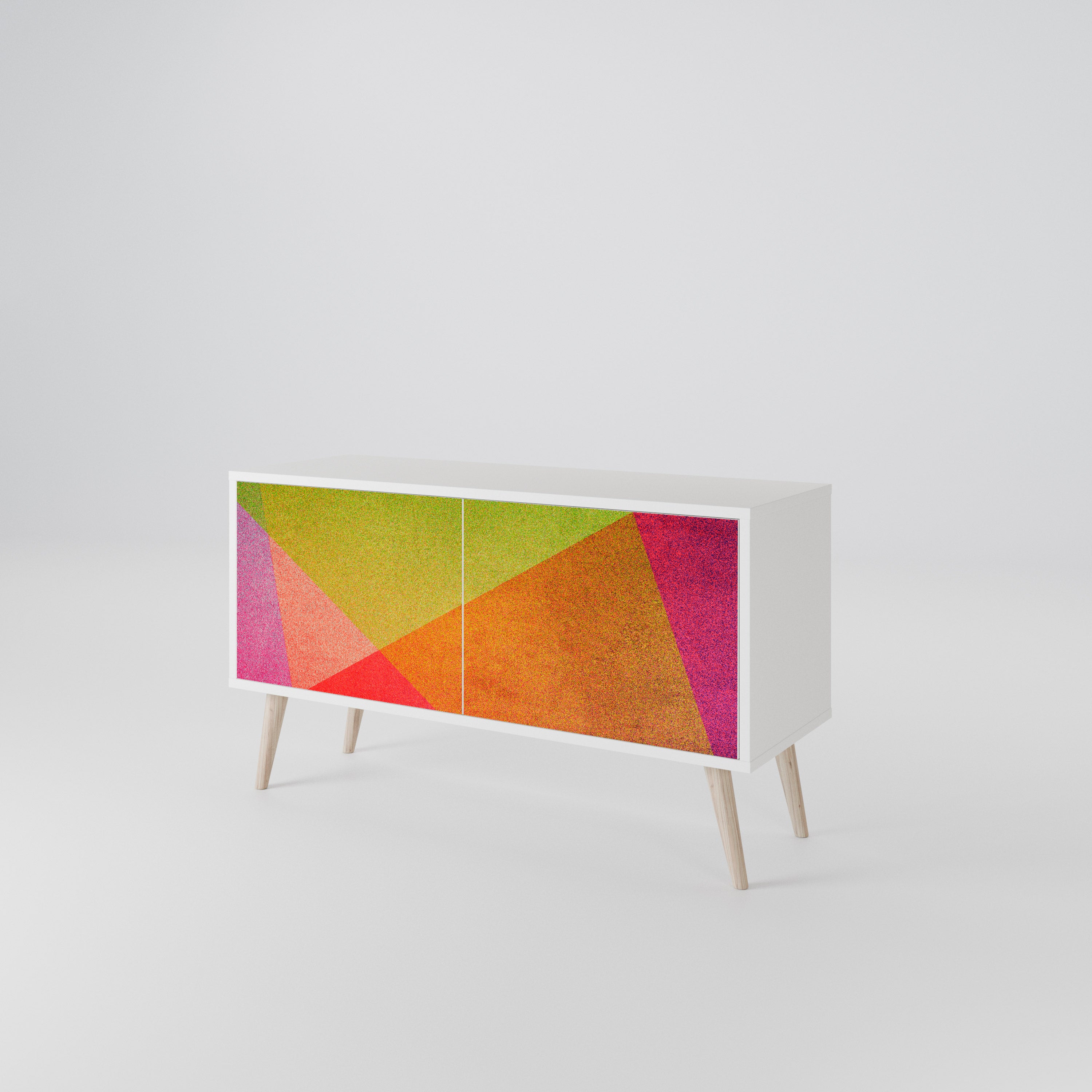 VIVID GEOMETRY Mueble de TV Compacto de 2 puertas