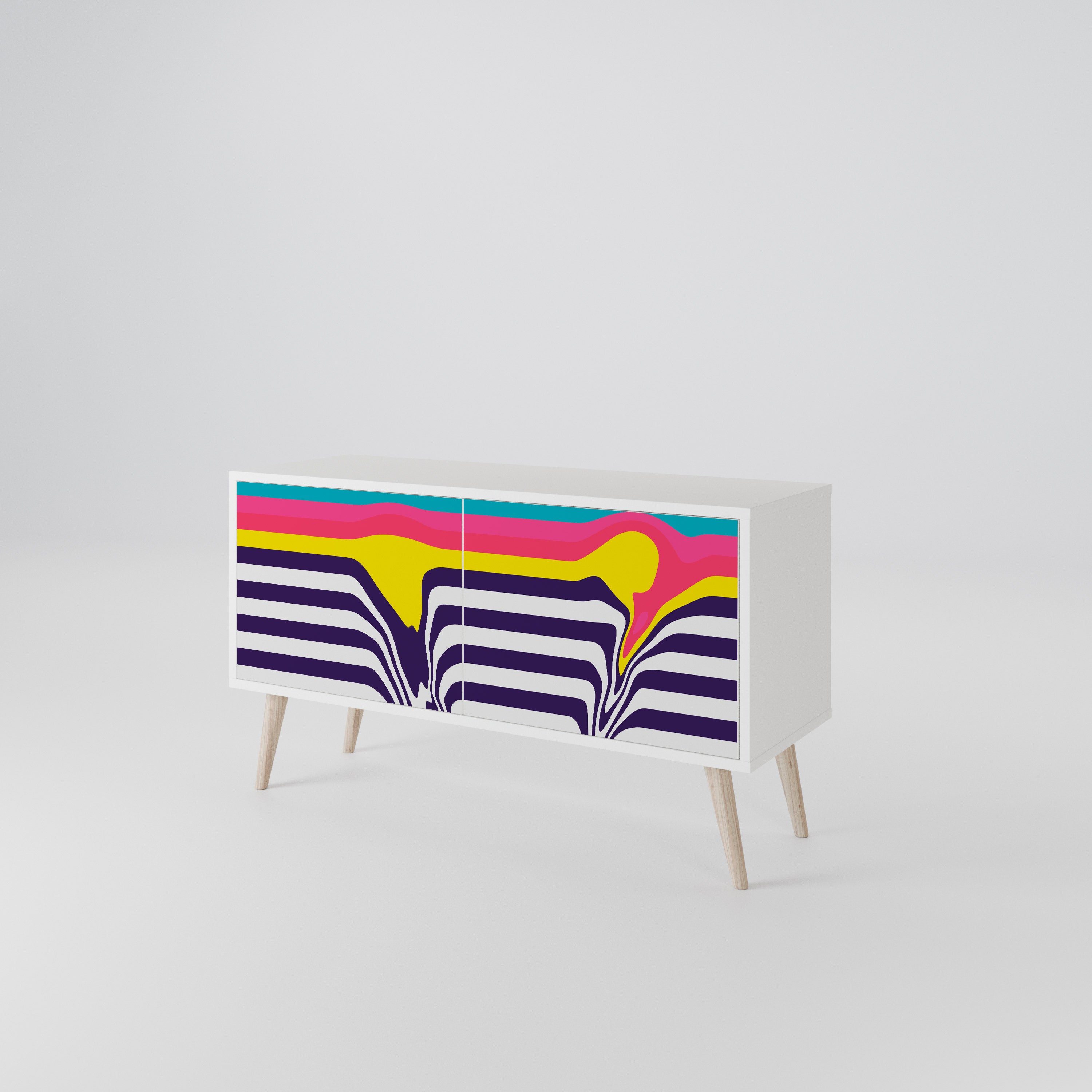 TONE COLLAPSE Mueble de TV Compacto de 2 puertas