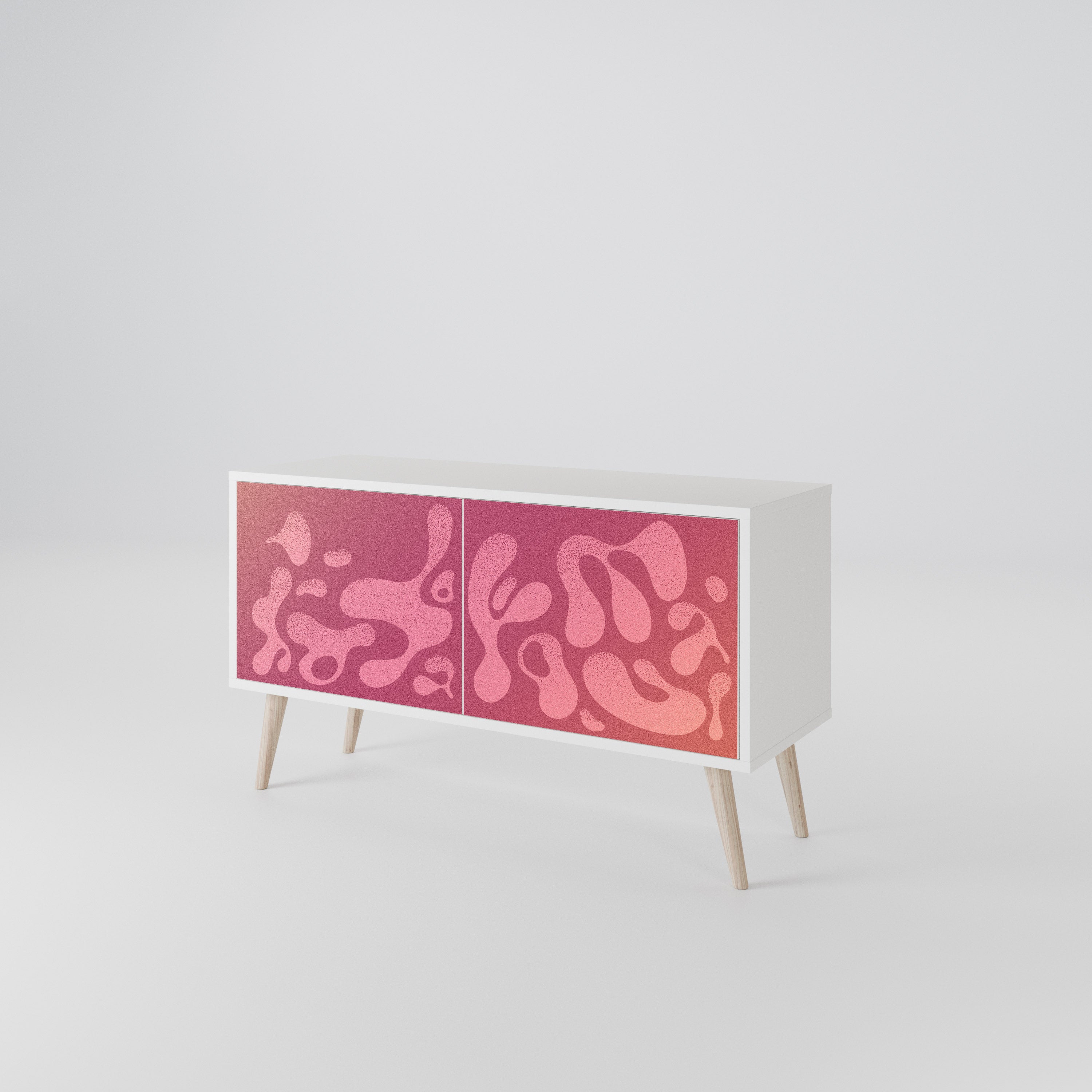 IRREGULAR PINK Mueble de TV Compacto de 2 puertas