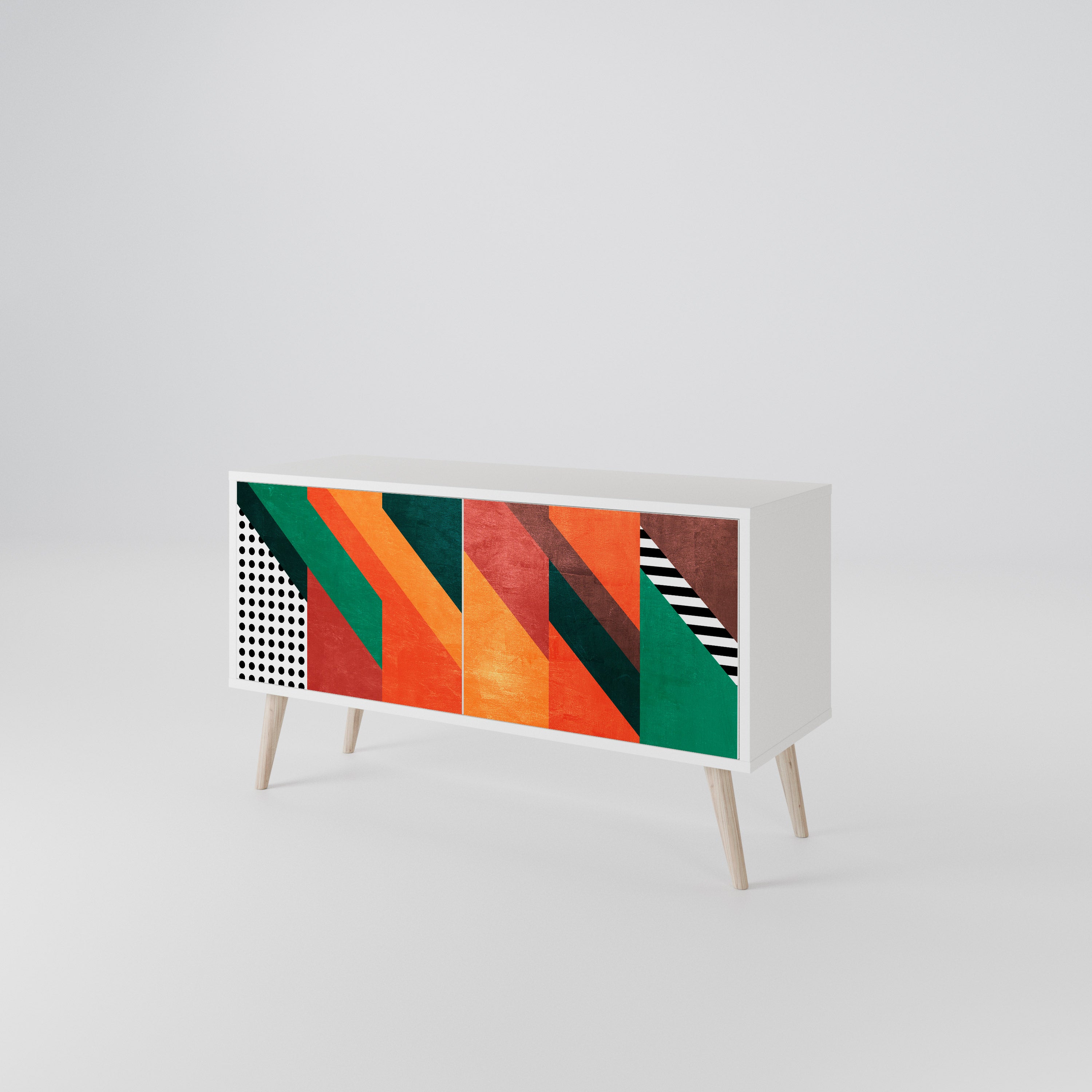 MAKESHIFT ARTISTRY Compact 2-Door TV Cabinet