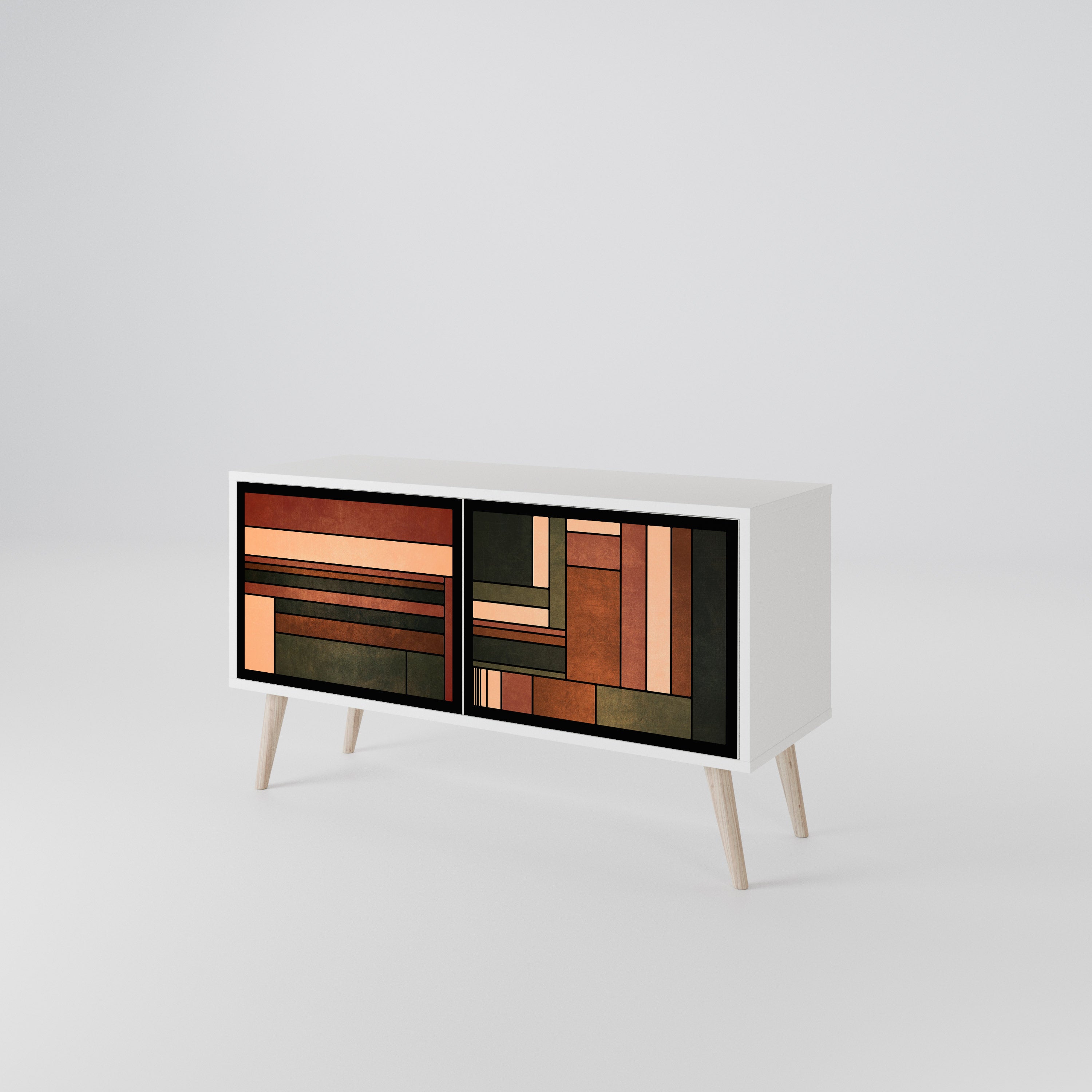 FIGURES OF NATURE Mueble de TV Compacto de 2 puertas
