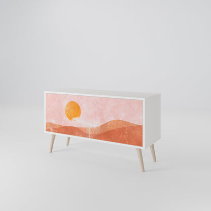 LUMINOUS SUNLIGHT Mueble de TV Compacto de 2 puertas