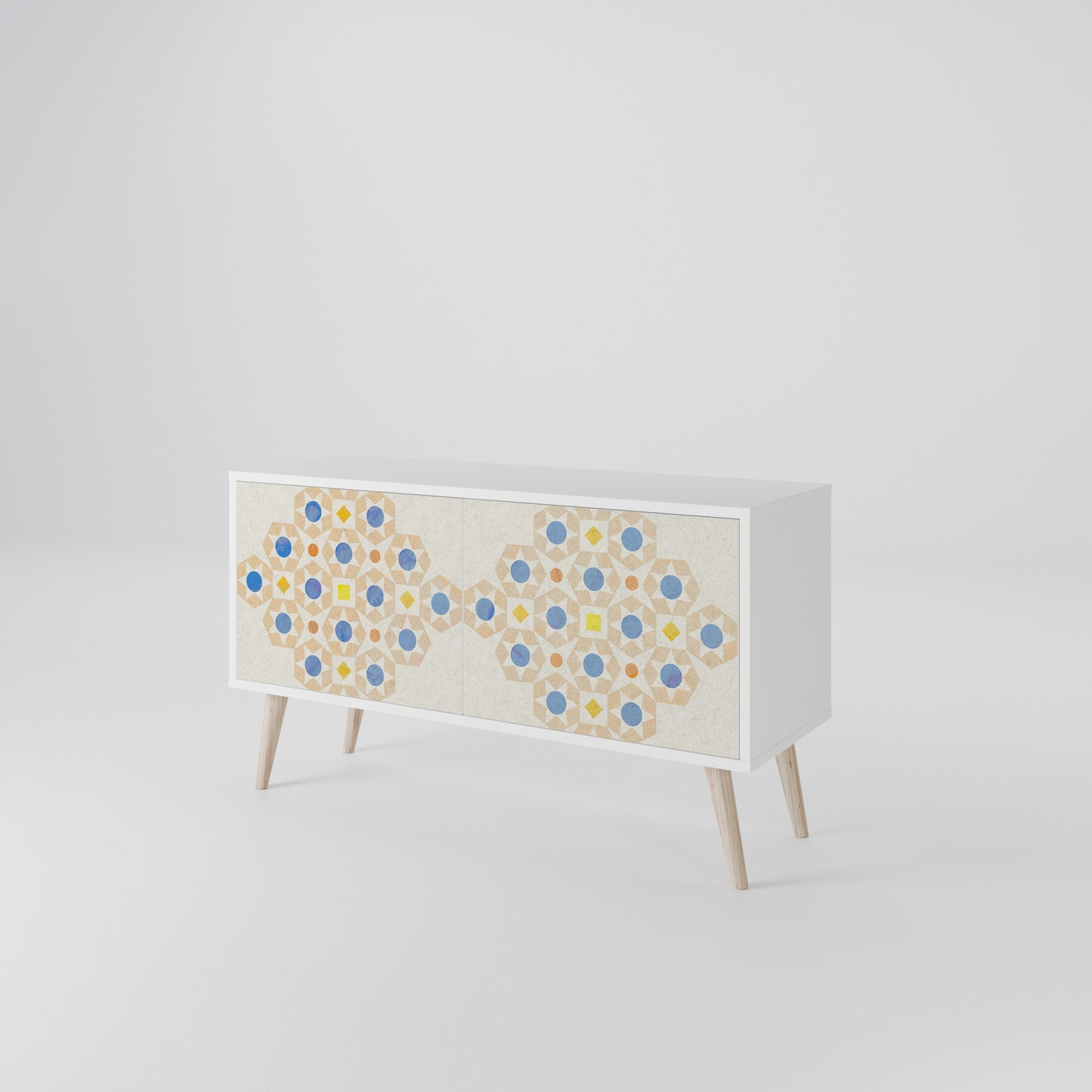 PATTERNED PRISM Compact 2-Door TV Cabinet