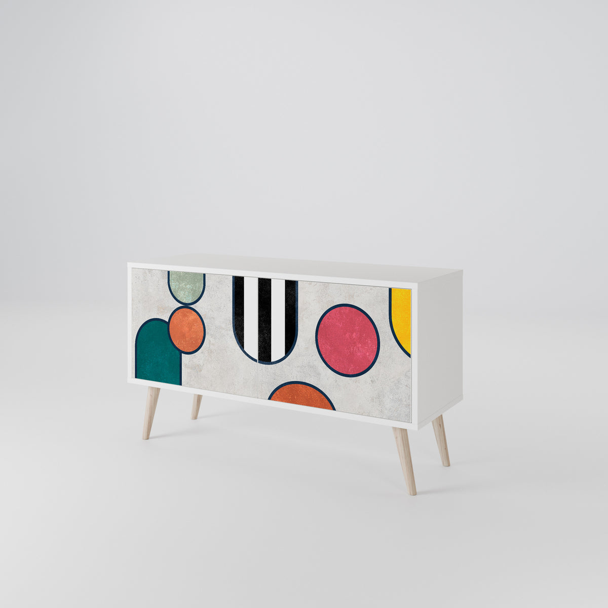 COOL STORY Mueble de TV Compacto de 2 puertas
