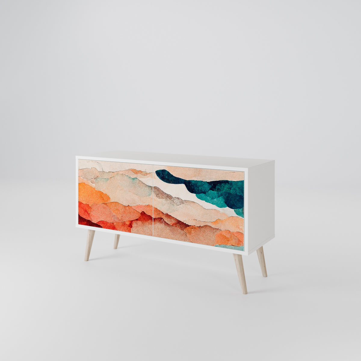 ABSTRACT LANDSCAPE Mueble de TV Compacto de 2 puertas