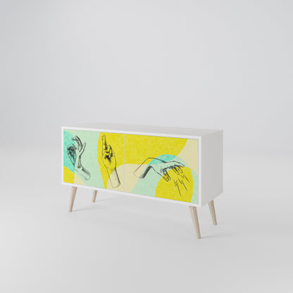 BODY LANGUAGE Compact 2-Door TV Cabinet