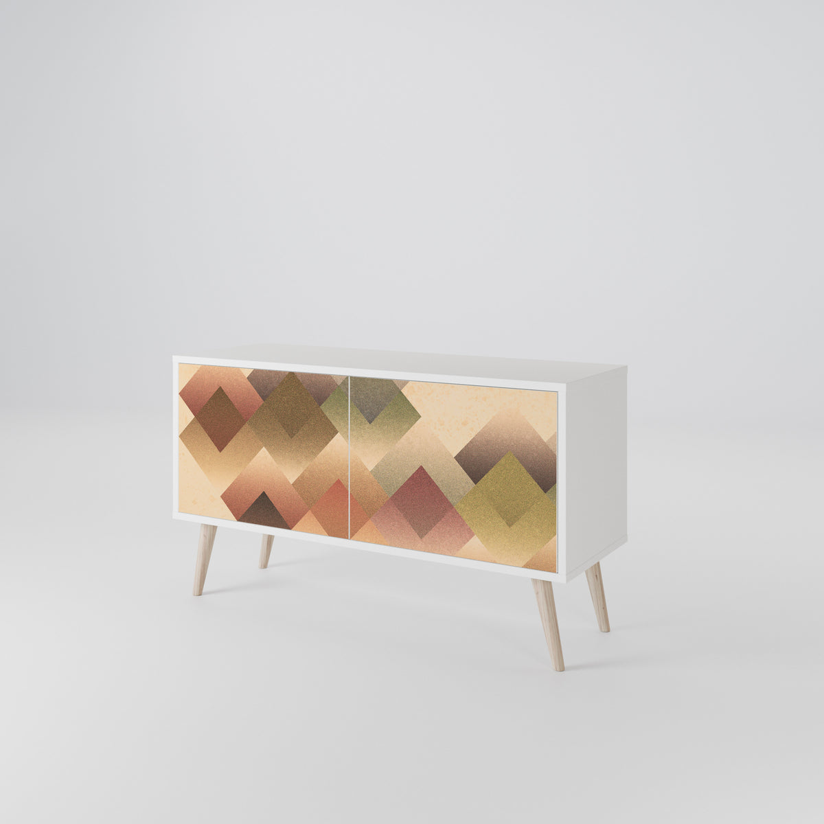 GEOMETRIC FUSION Mueble de TV Compacto de 2 puertas